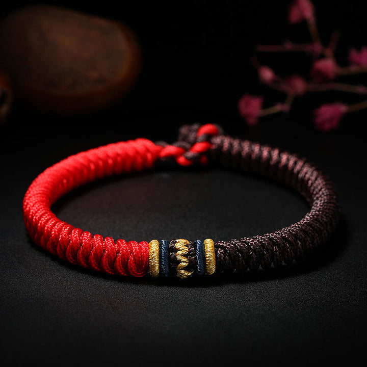 Tibetan Handmade Multicolored Thread King Kong Knot Strength Braid String Bracelet