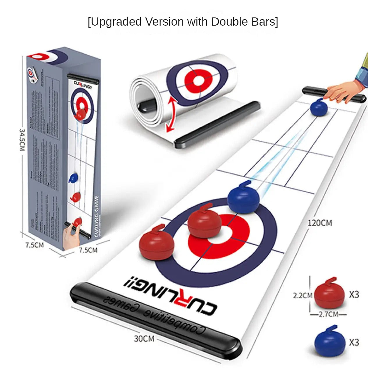 Indoor Curling Board Game Set - Interactive Tabletop Sports Toy for Kids and Family