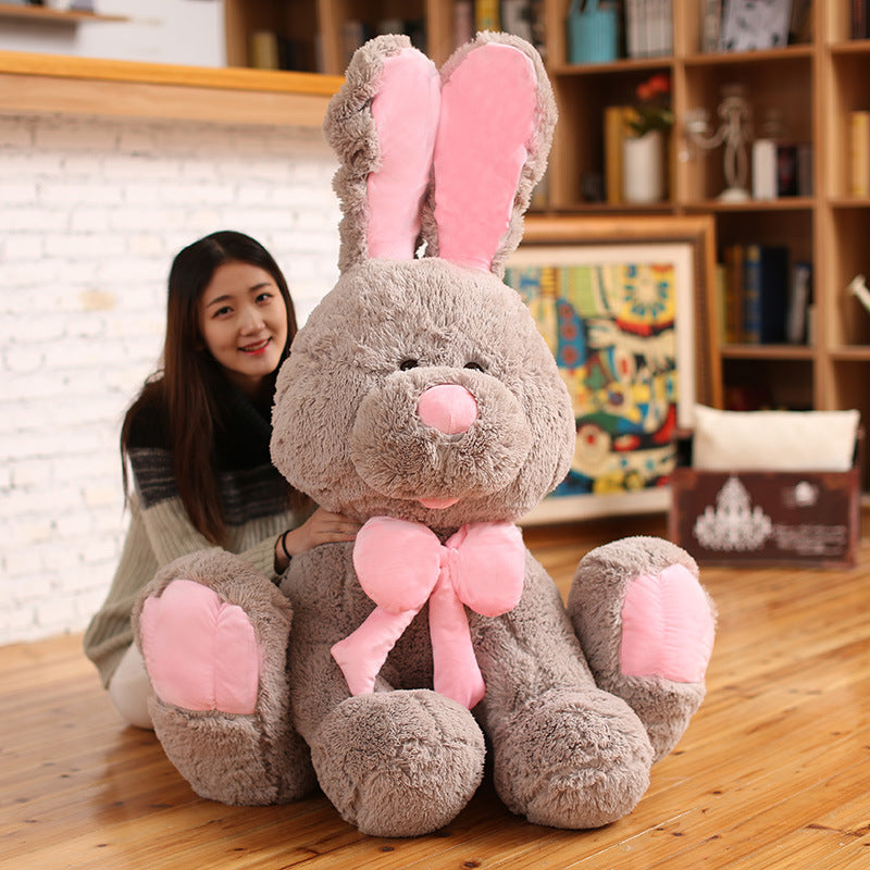 Large Plush Easter Bunny Doll - Adorable Giant Rabbit Stuffed Animal Toy for Girls - Perfect Creative Gift Idea