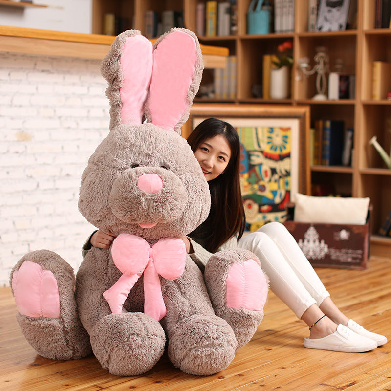 Large Plush Easter Bunny Doll - Adorable Giant Rabbit Stuffed Animal Toy for Girls - Perfect Creative Gift Idea