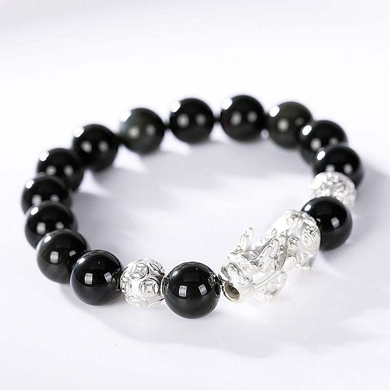 S999 Foot Feng Shui Pi Xiu Black Obsidian Wealth Bracelet