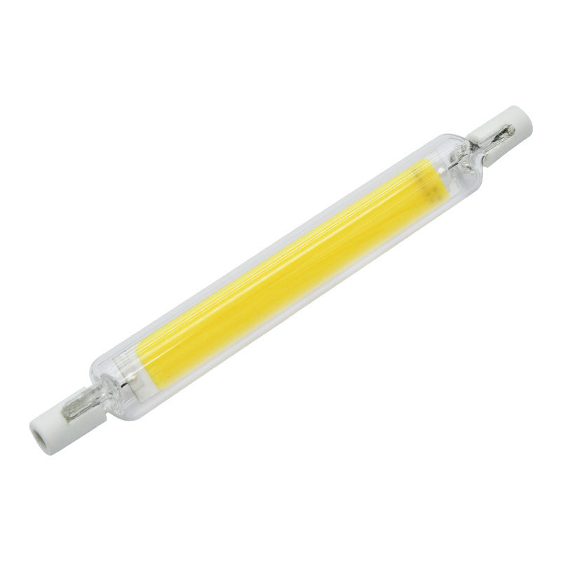 High Brightness R7S LED Light - COB Glass Double-Ended Lamp, 78mm/118mm Horizontal Plug