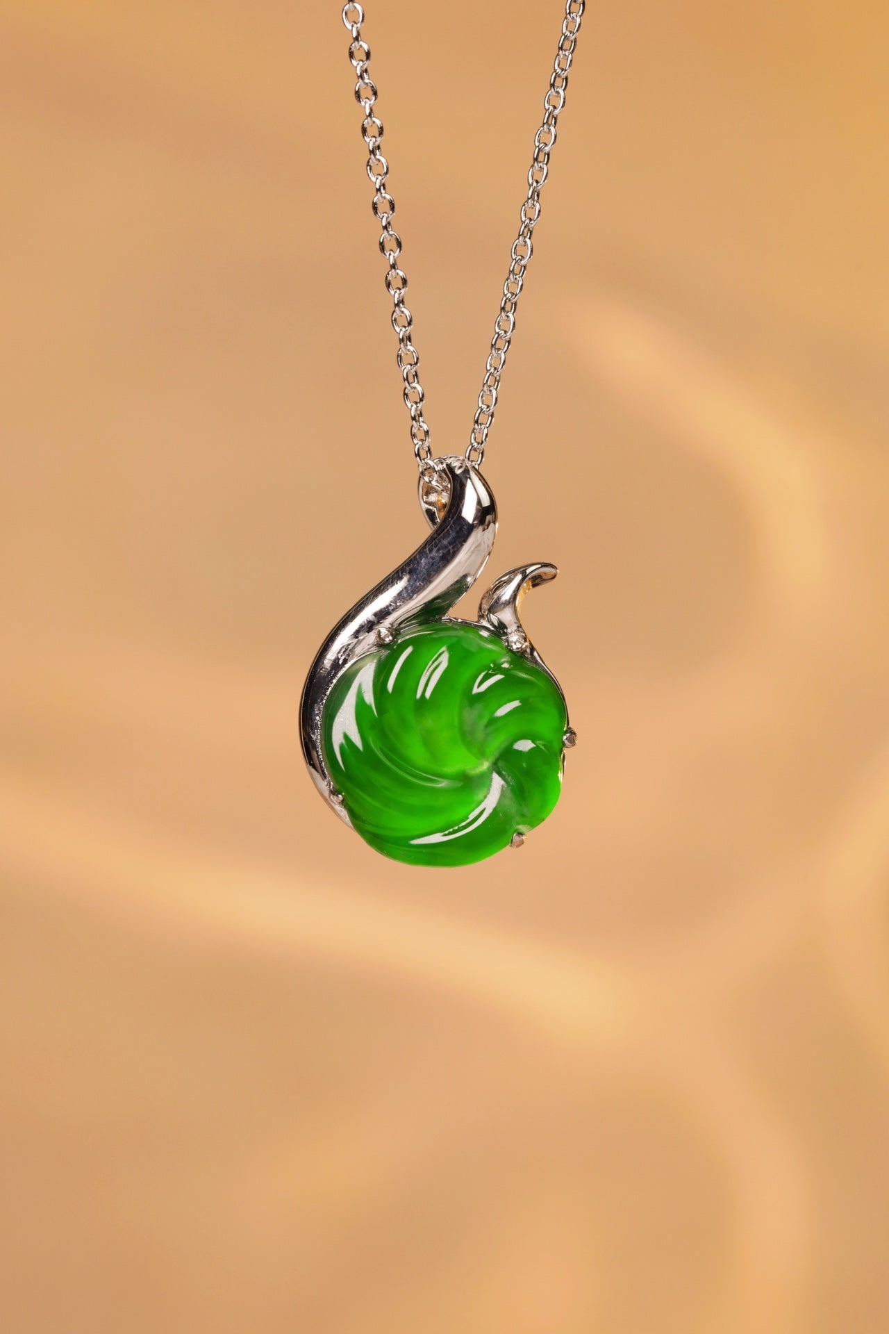 Dancing Necklace  S925 Silver  Jade