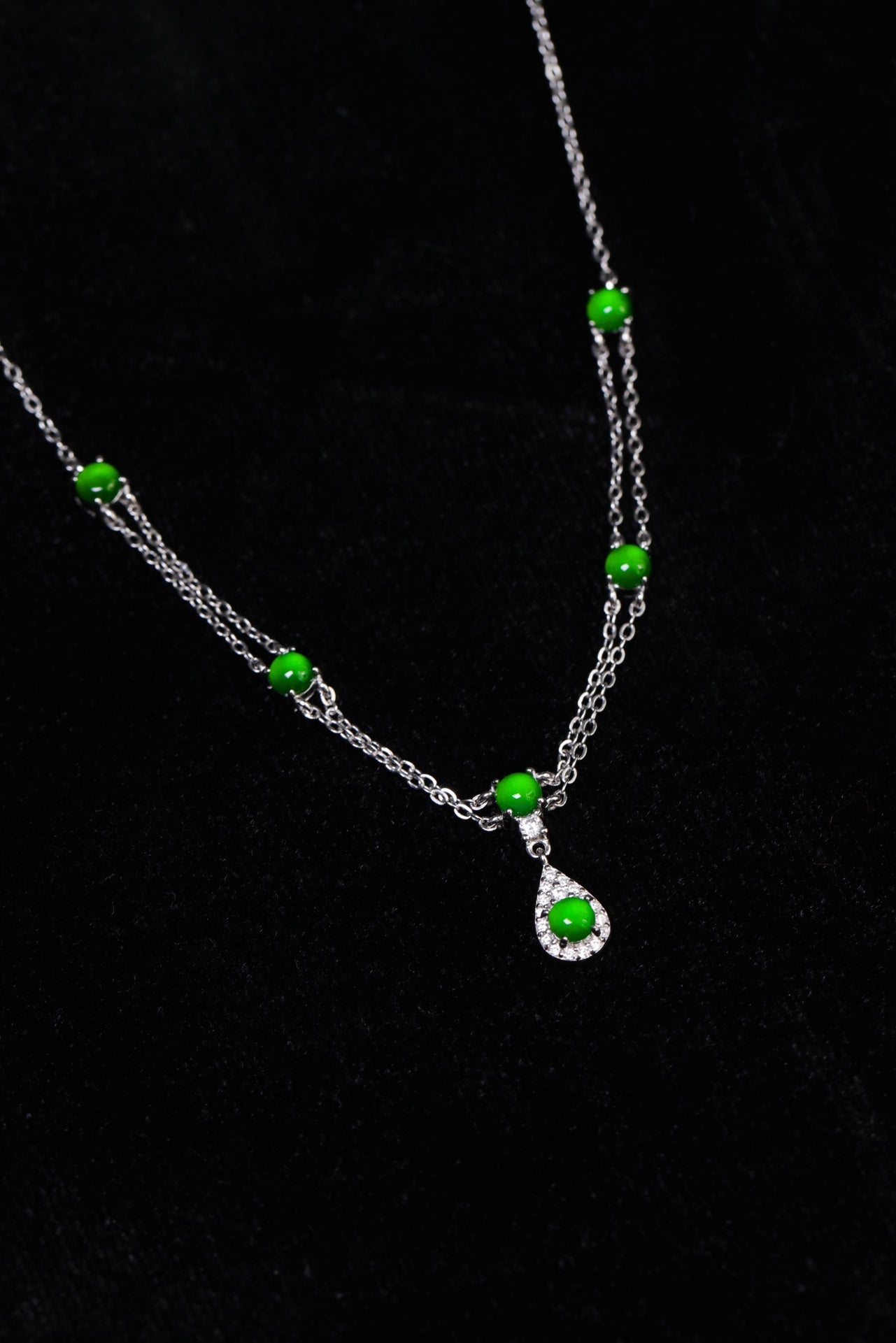 Dreamy streamer necklace S925 Silver Jade