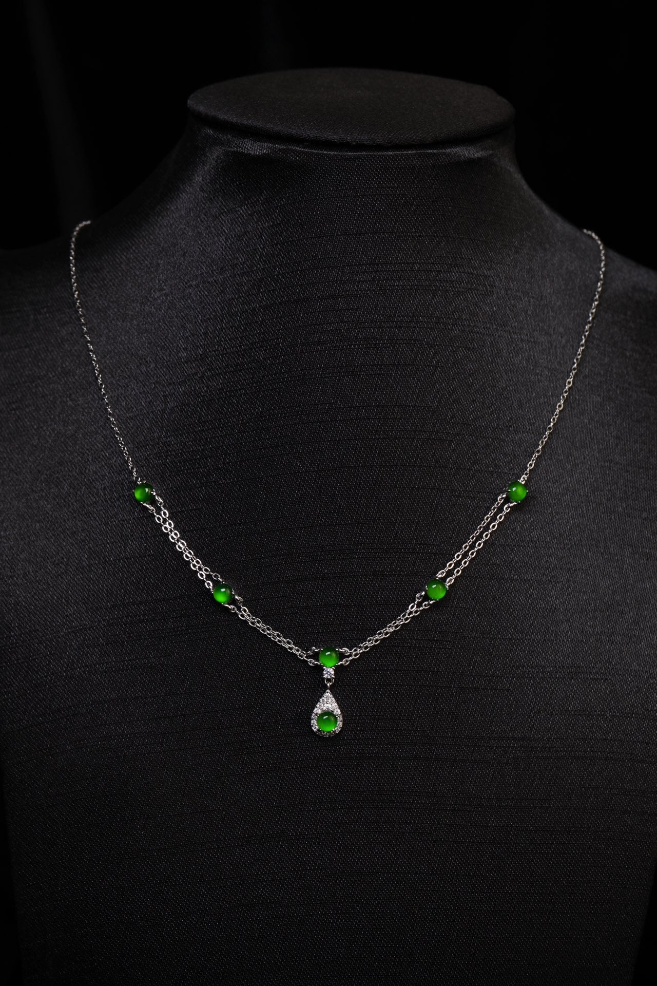 Dreamy streamer necklace S925 Silver Jade