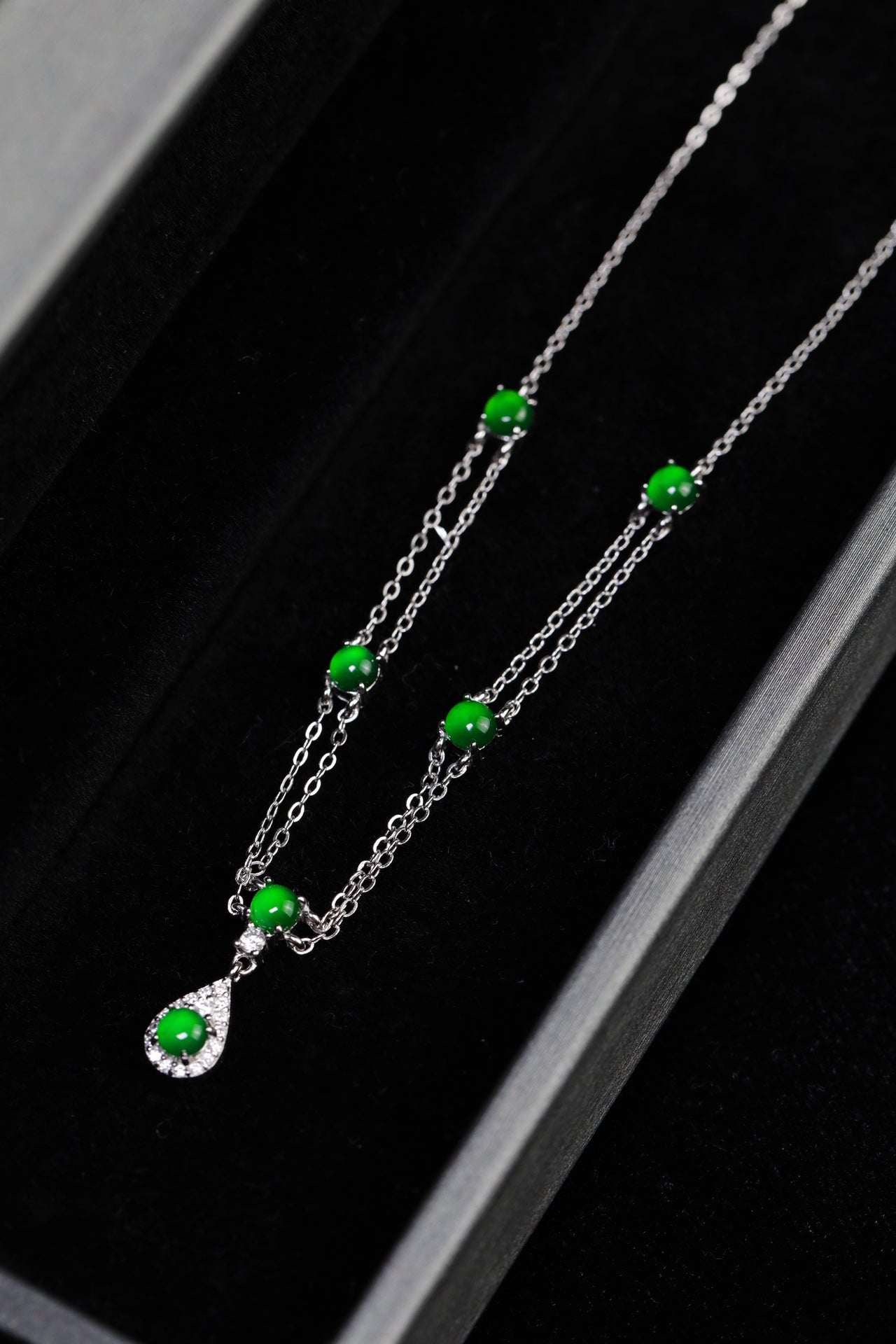 Dreamy streamer necklace S925 Silver Jade