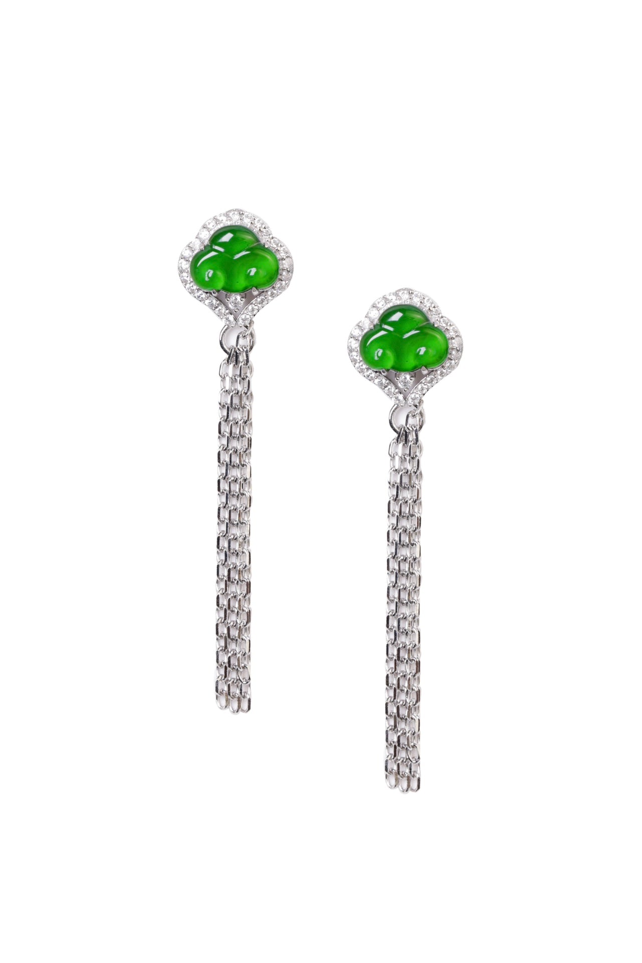 Ruyi Fangfei Earrings S925 Silver Jade