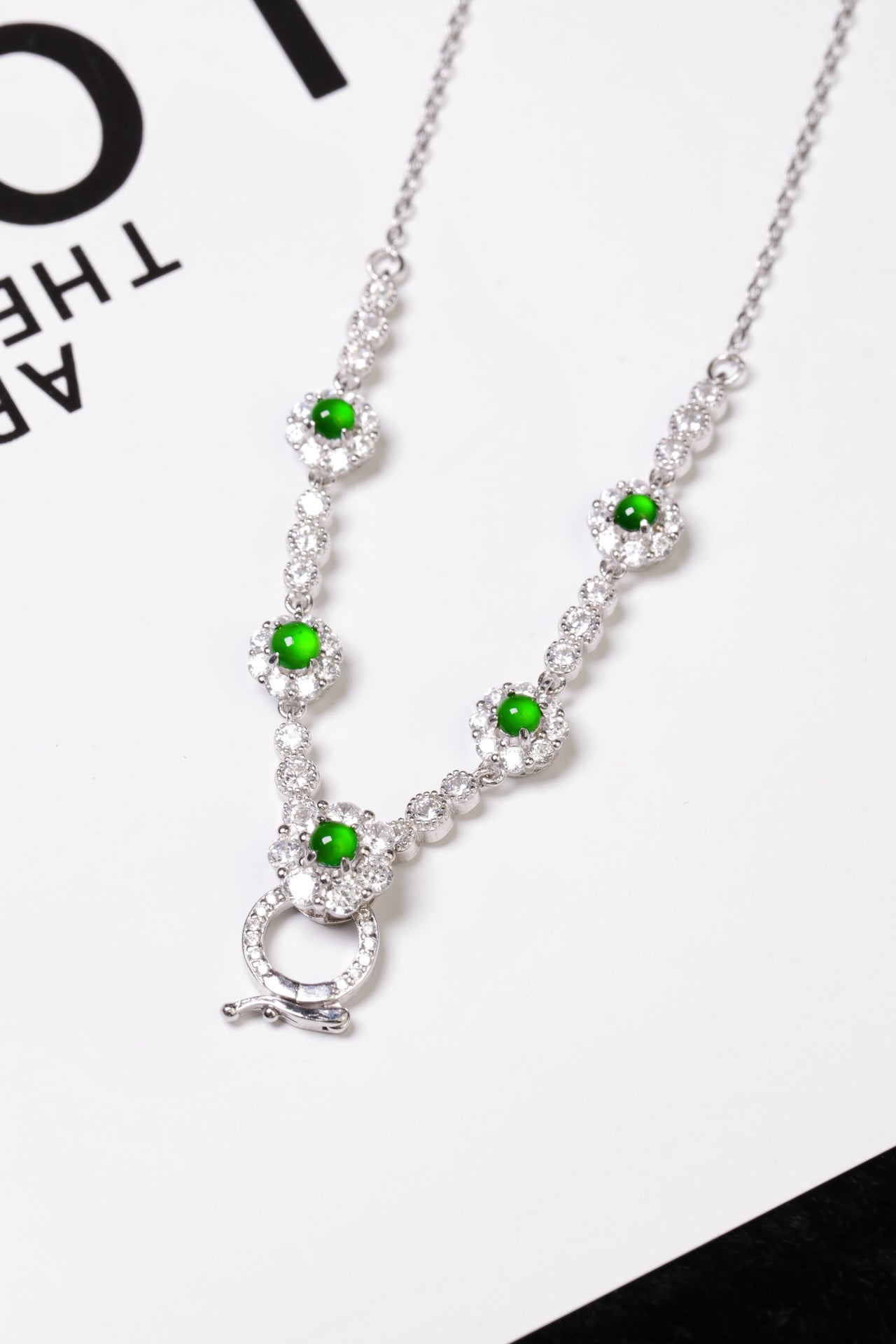 Key of Time Necklace S925 Silver Jade