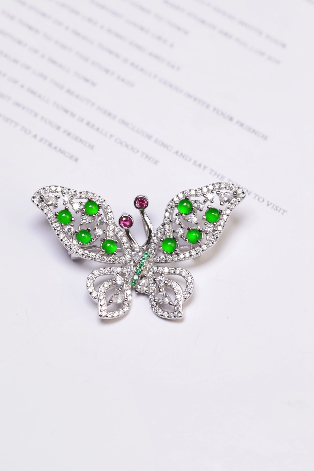 Silver Butterfly Brooch