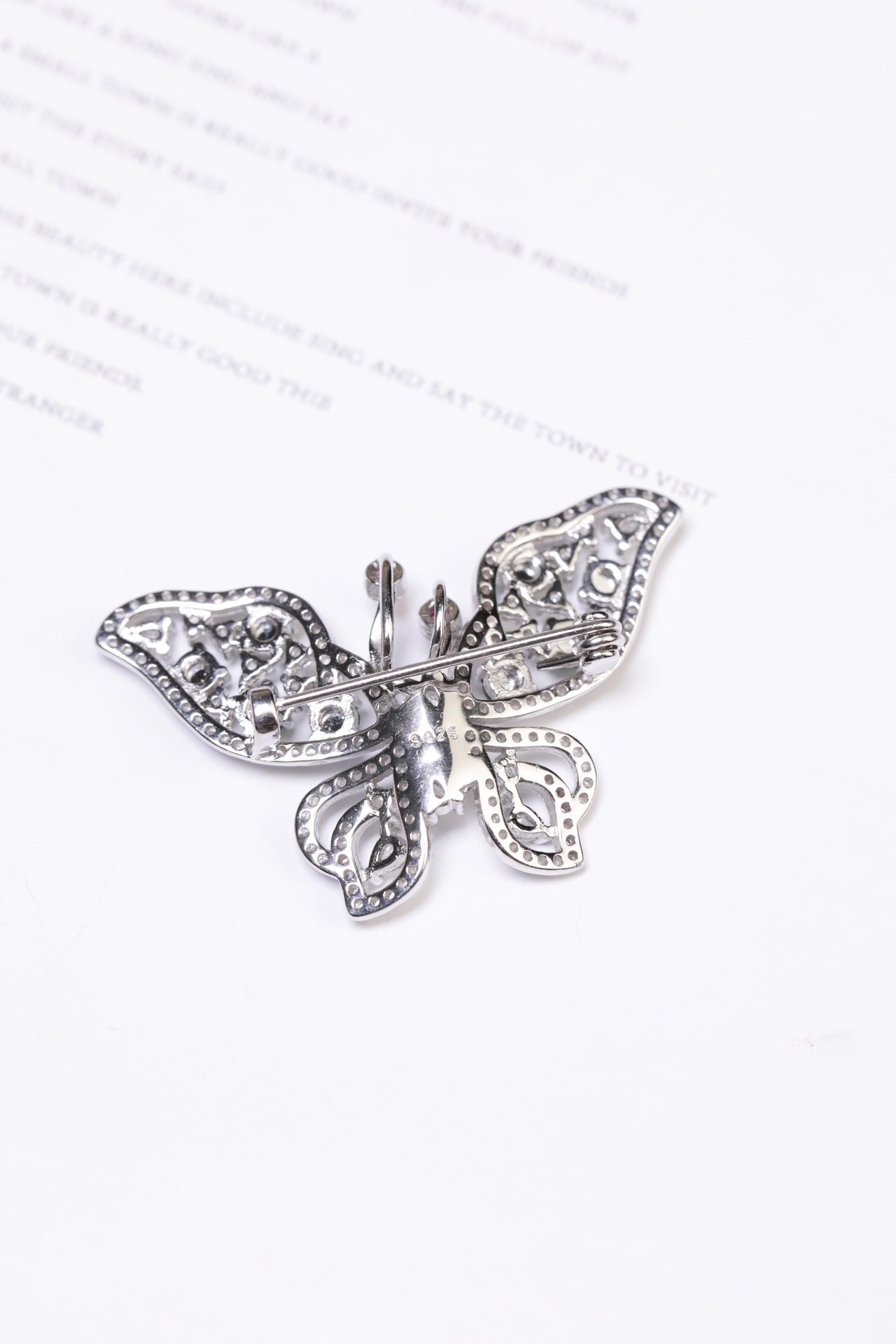 Silver Butterfly Brooch