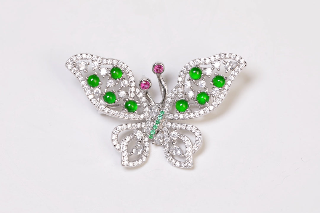 Silver Butterfly Brooch