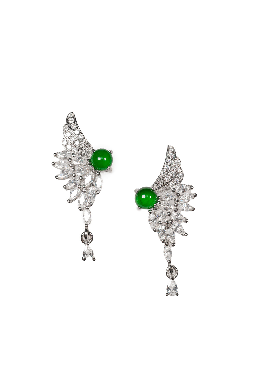 Egg-shaped earrings S925 silver Jade