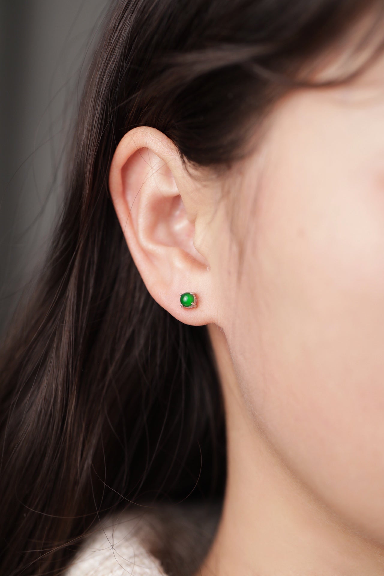 Star earrings S925 silver Jade