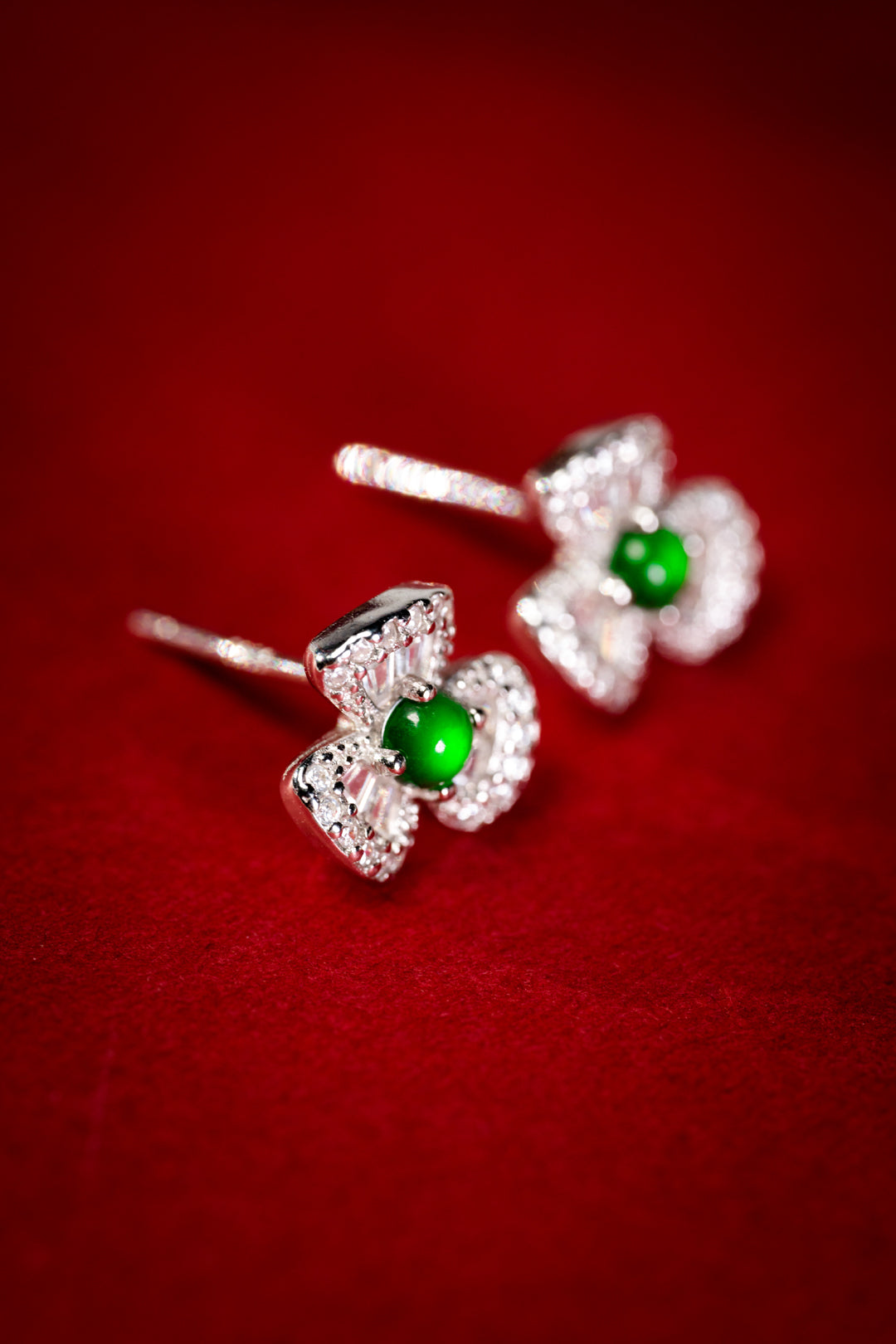 Petal Melody Earrings S925 silver Jade