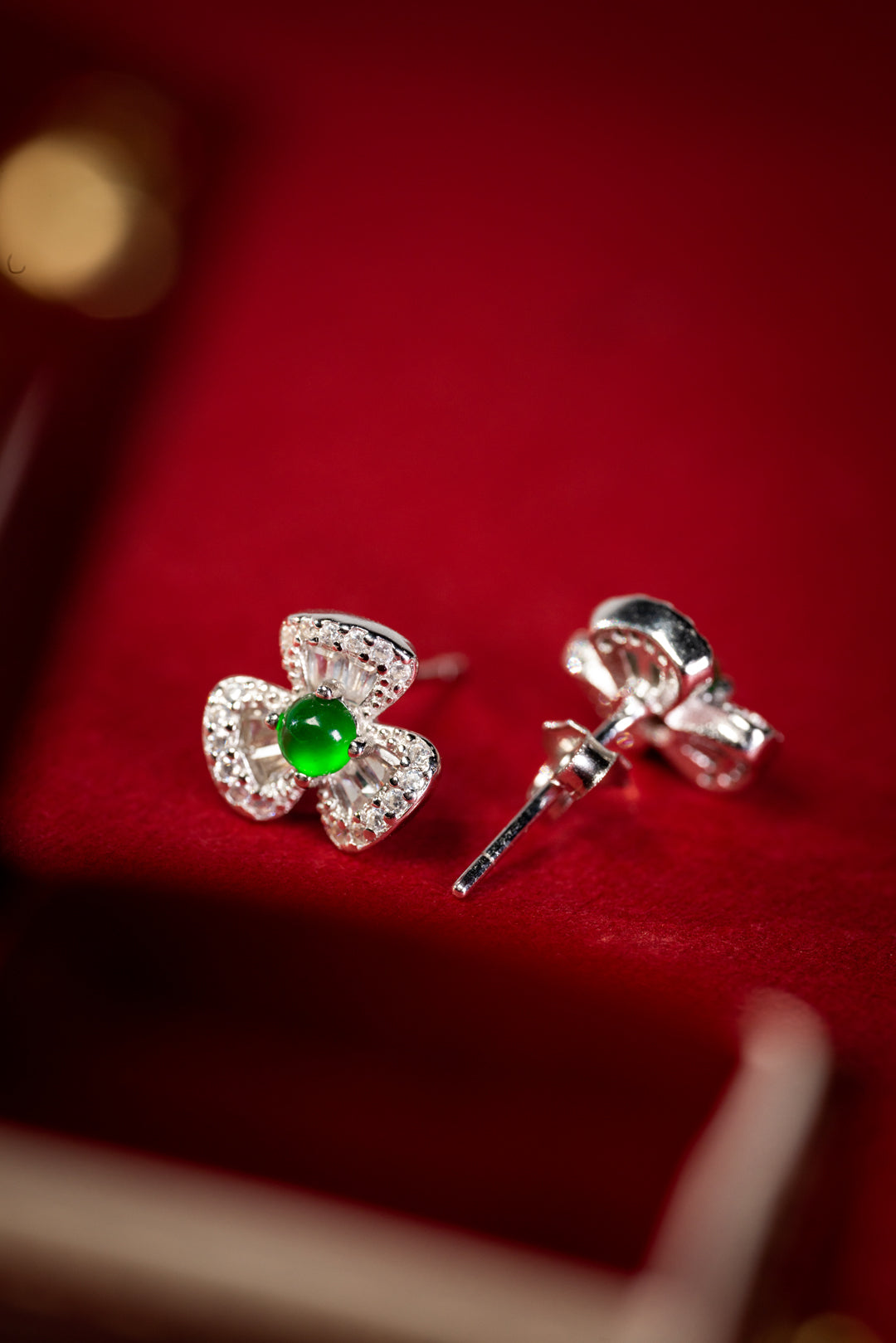 Petal Melody Earrings S925 silver Jade