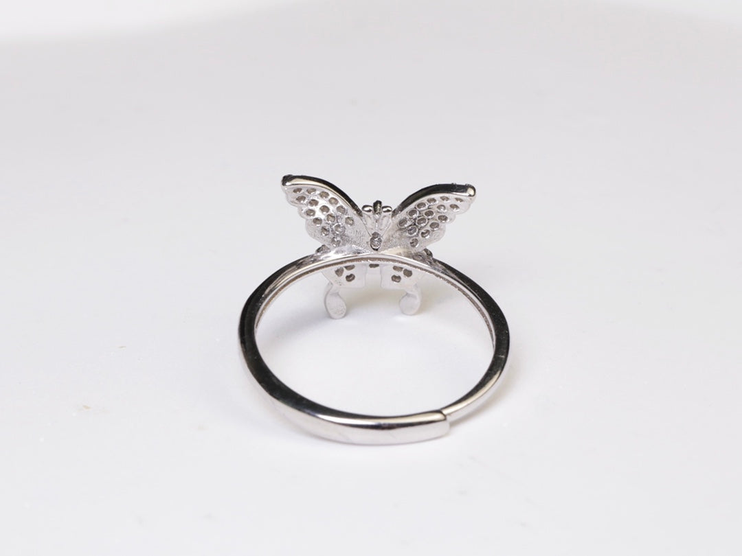 Butterfly Ring S925 Silver Jade