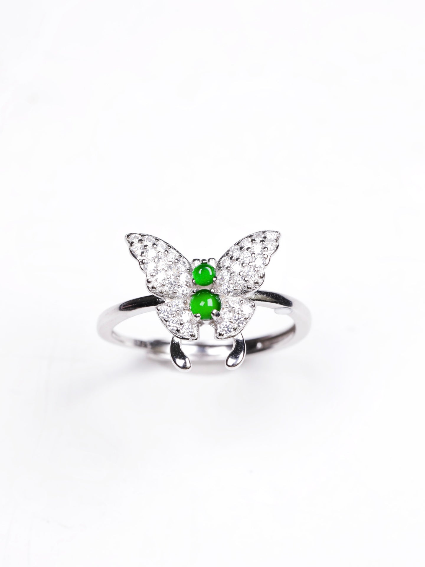 Butterfly Ring S925 Silver Jade