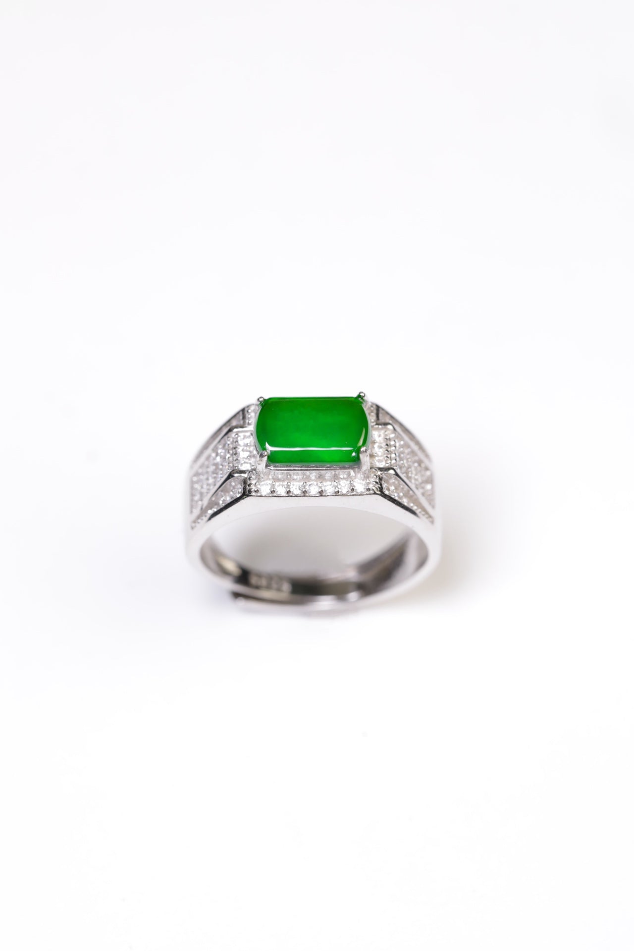 Saddle Ring S925 Silver Jade