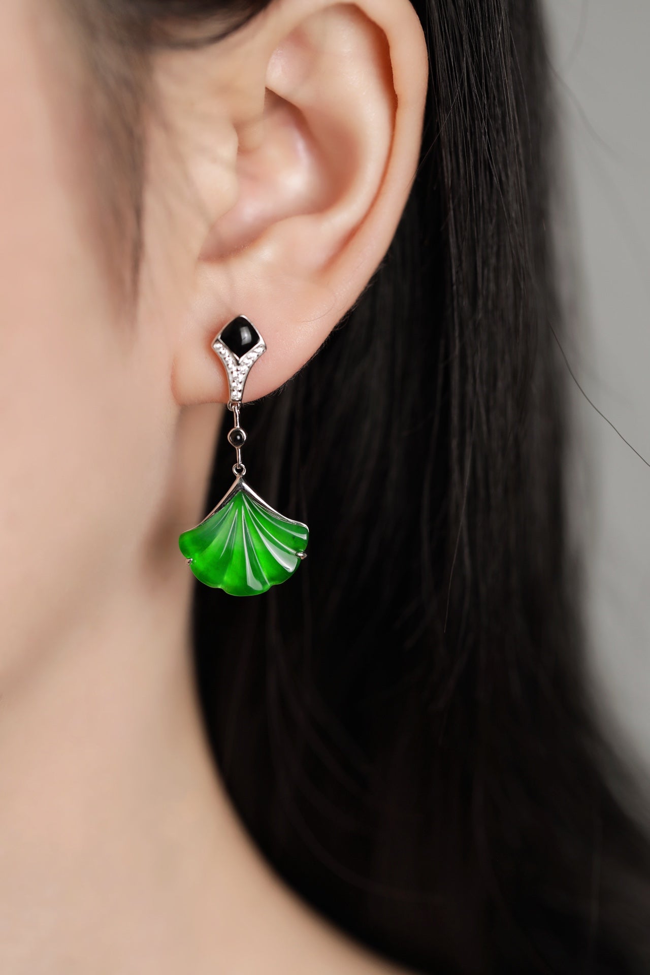 Xingyun earrings S925 silver jade