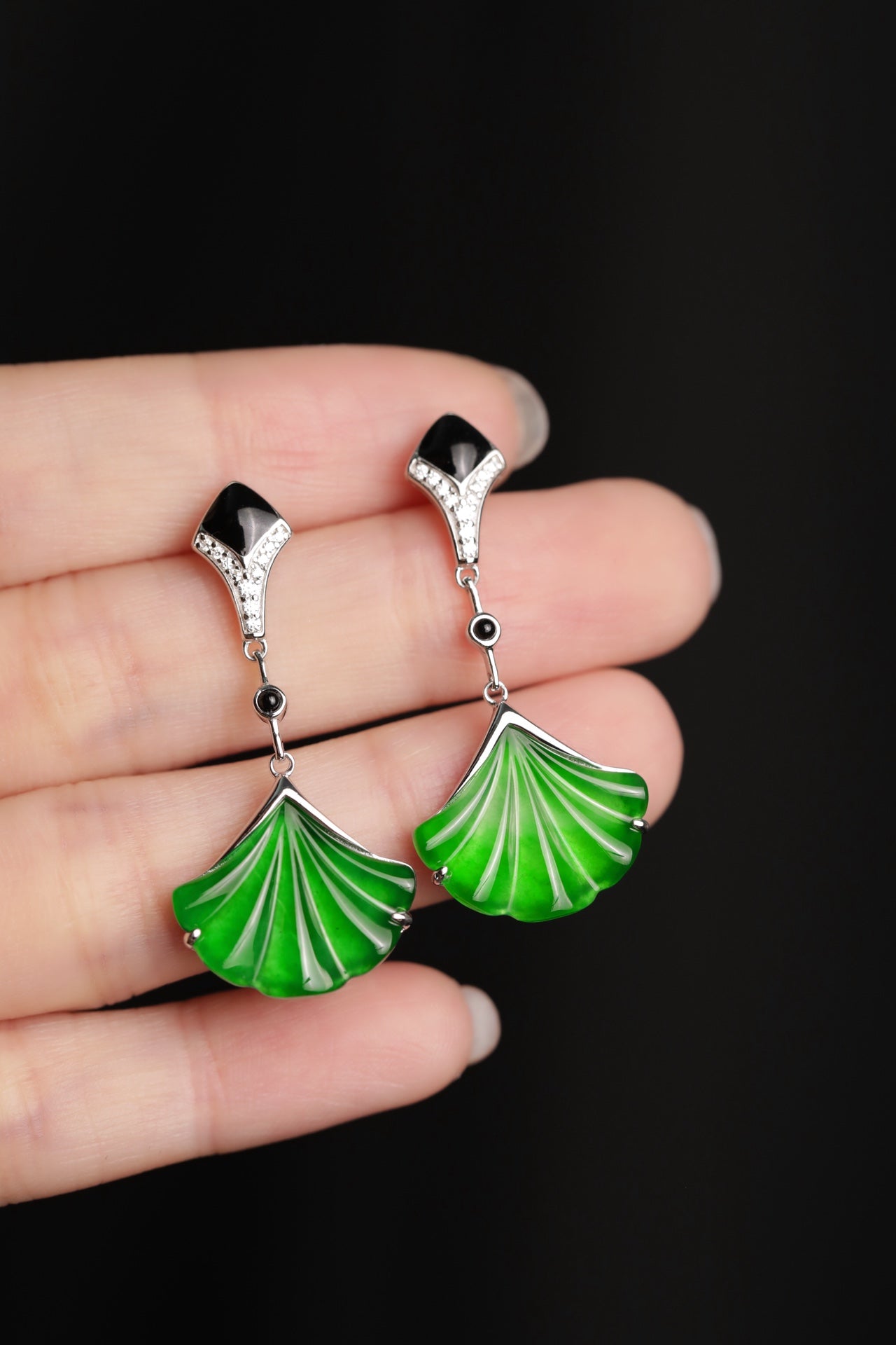 Xingyun earrings S925 silver jade