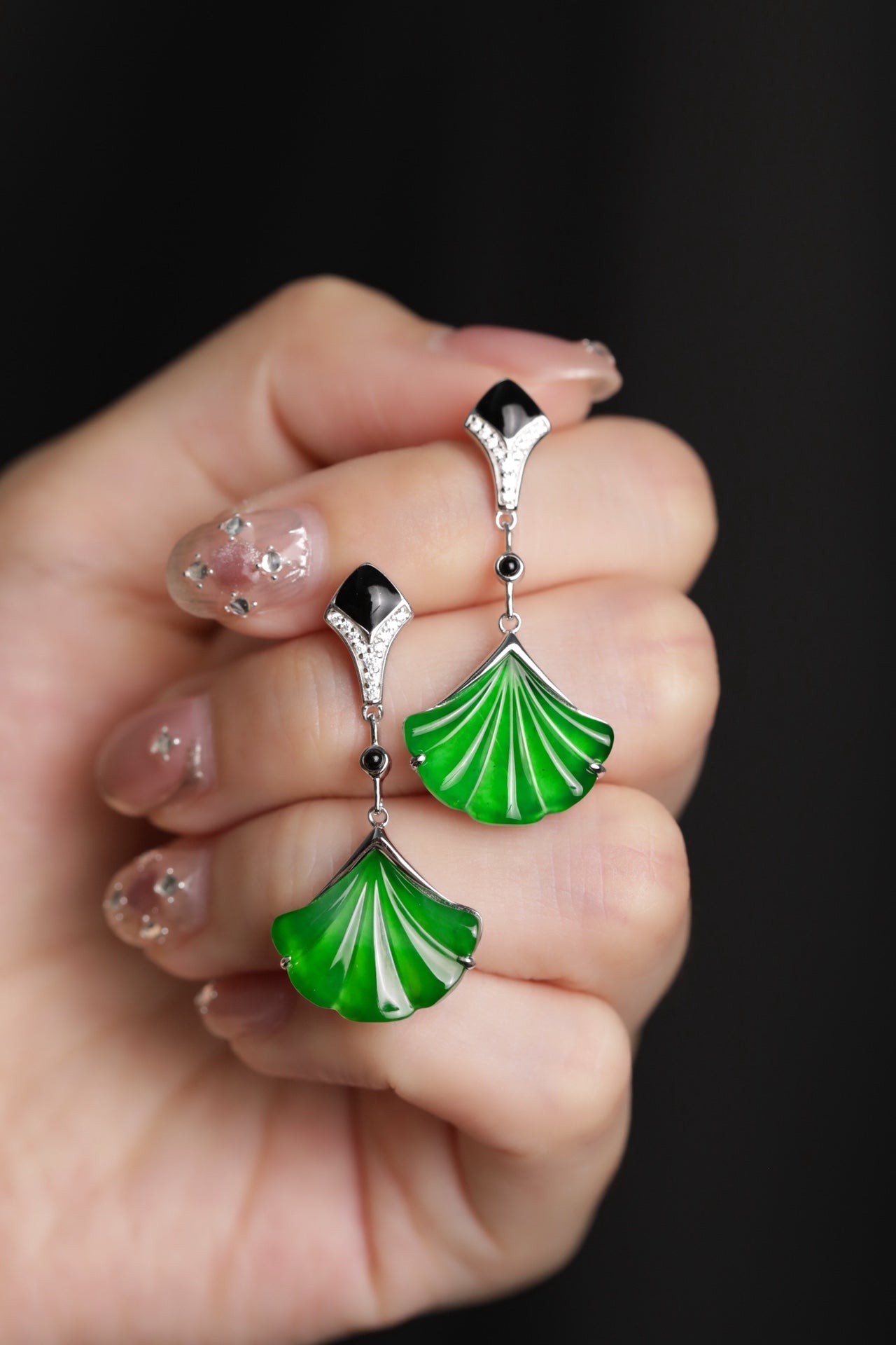 Xingyun earrings S925 silver jade