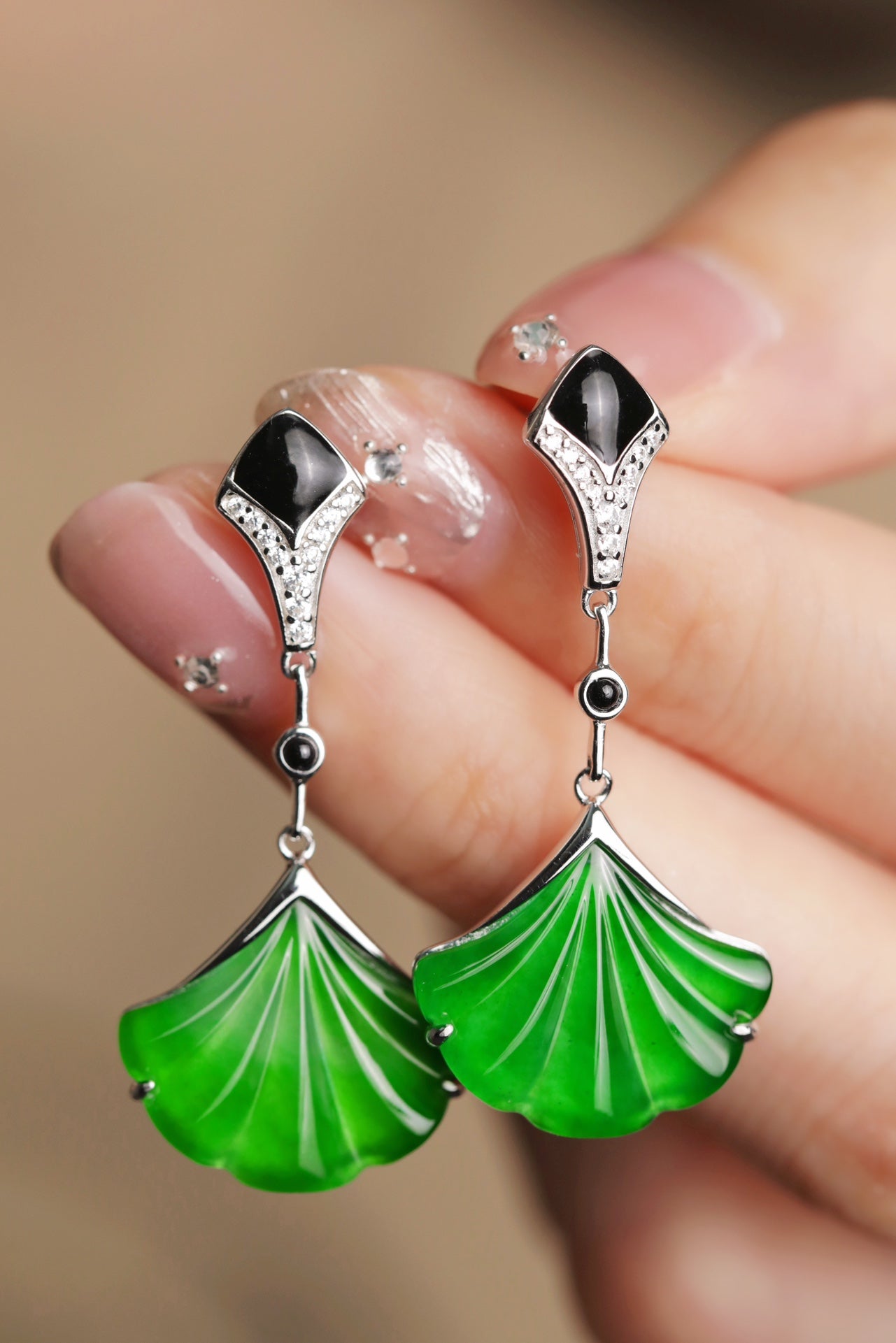 Xingyun earrings S925 silver jade