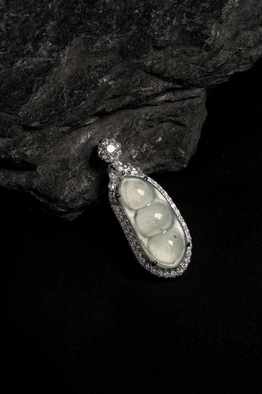 Bean Pendant S925 Silver Jade