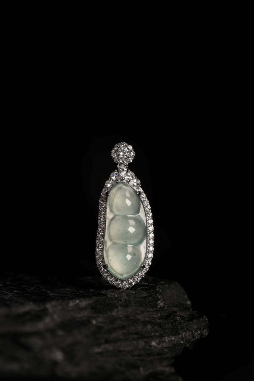 Bean Pendant S925 Silver Jade