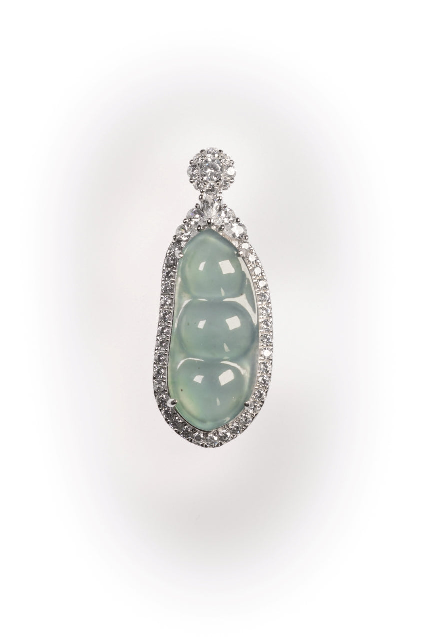 Bean Pendant S925 Silver Jade