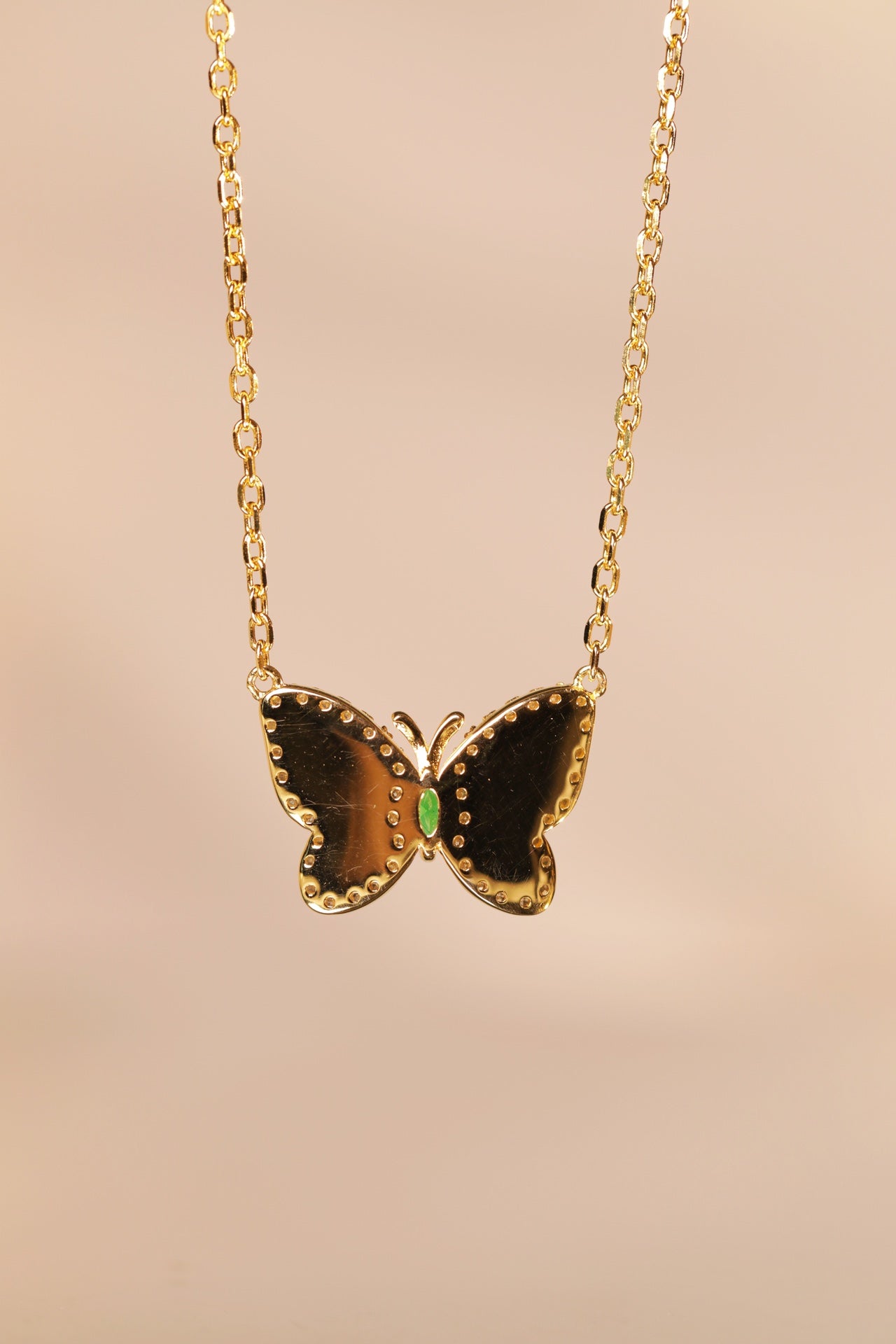 Butterfly Ring-Necklace S925 Silver Jade