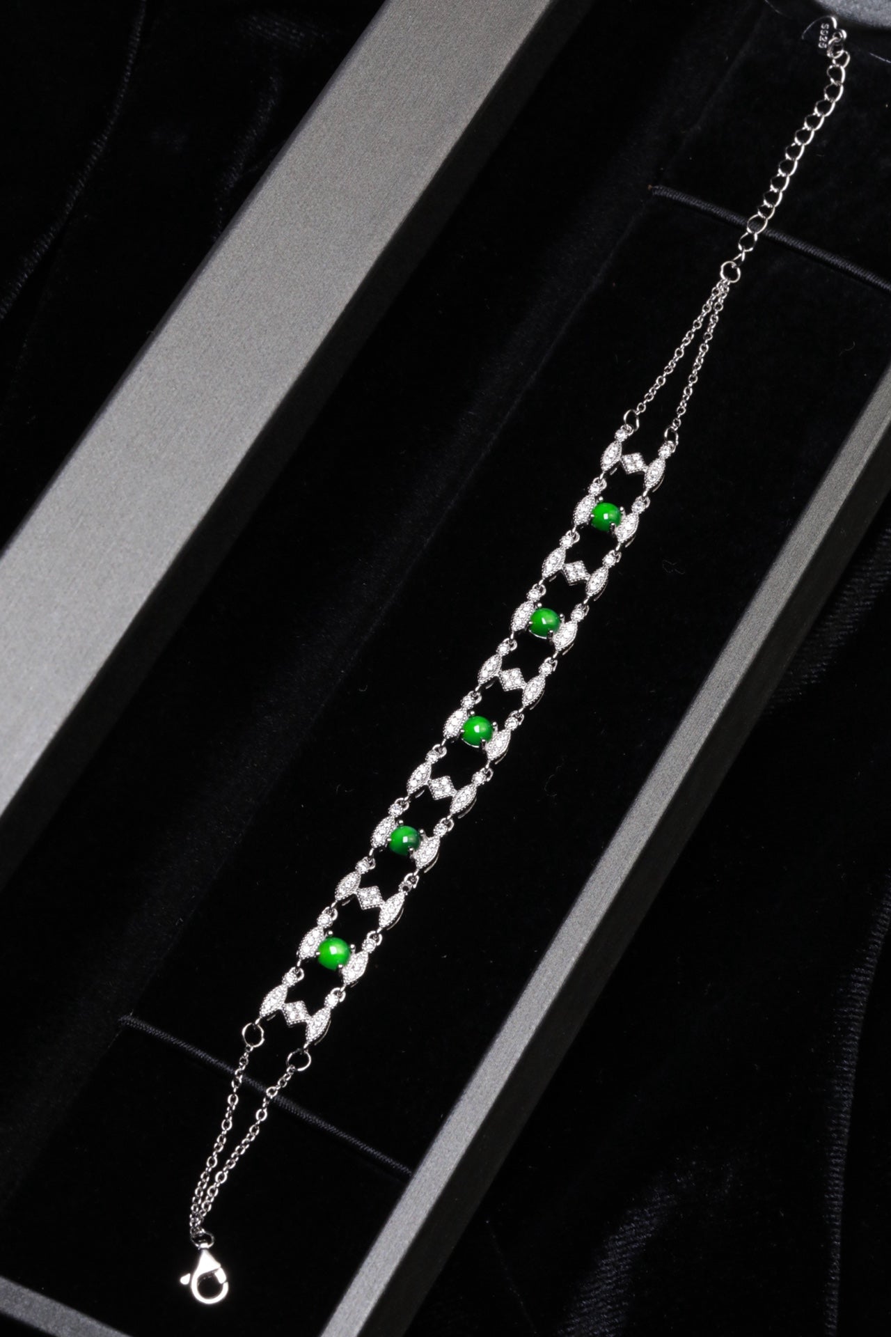 Ambilight Bracelet S925 silver jadeite