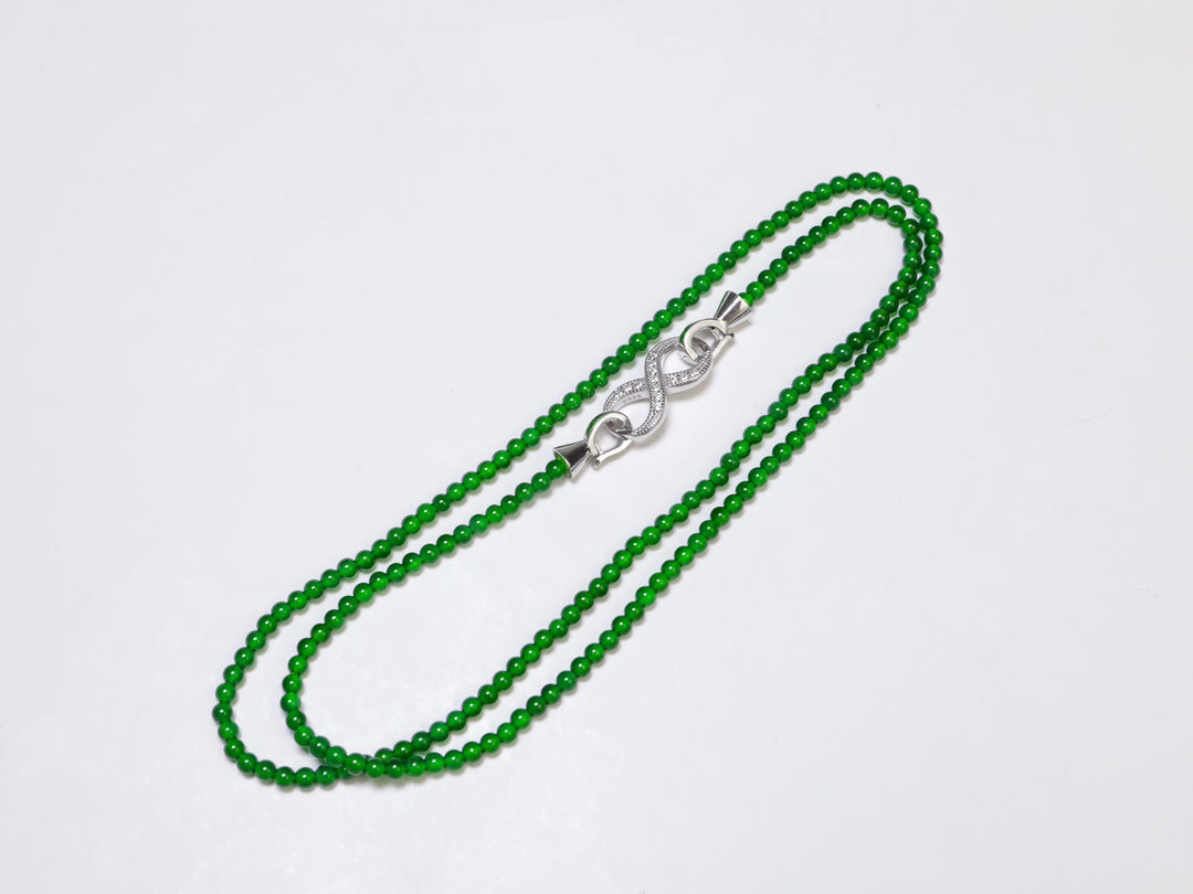 188-Bead Green Emerald Necklace