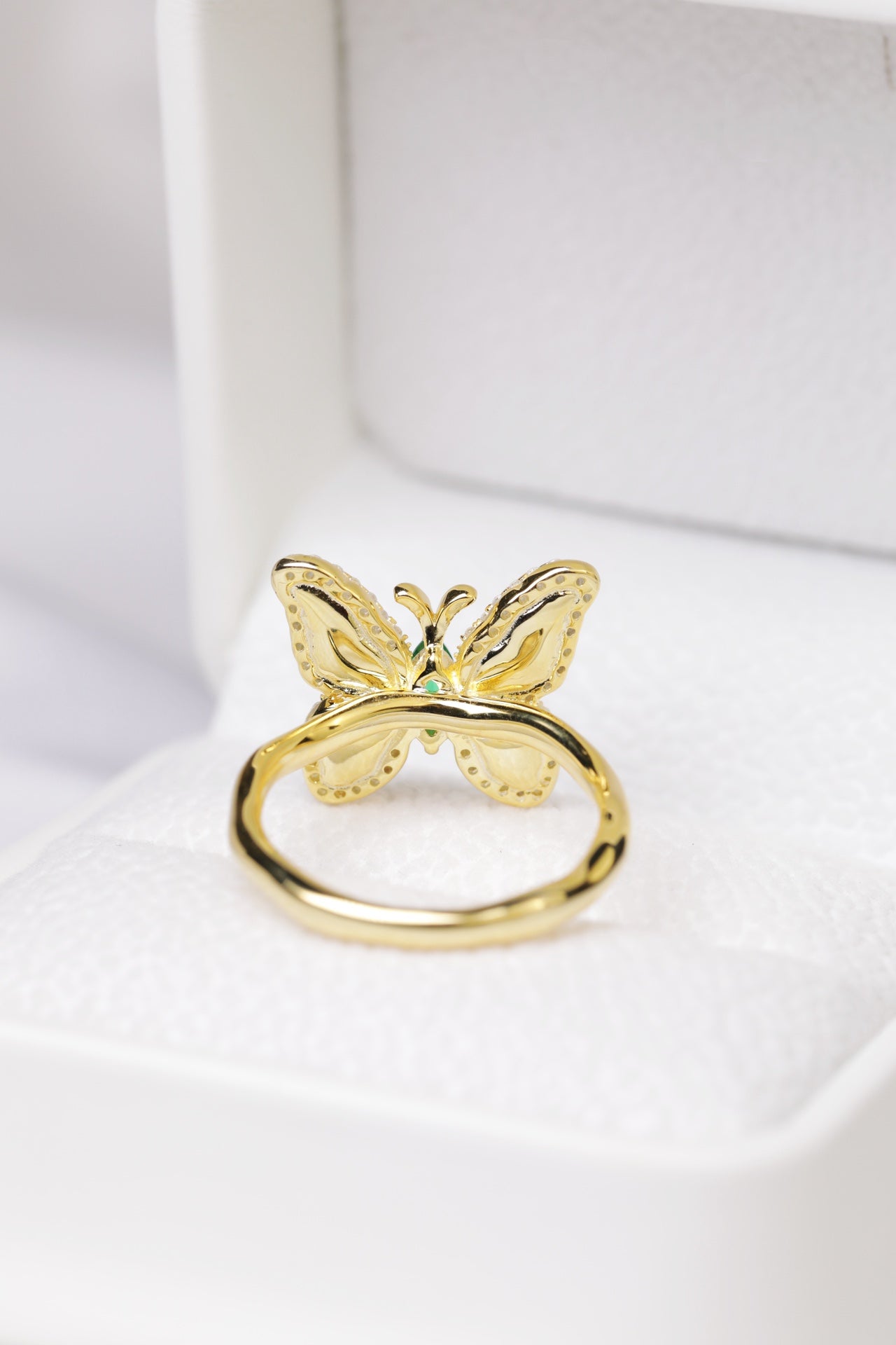 Butterfly Ring-Necklace S925 Silver Jade