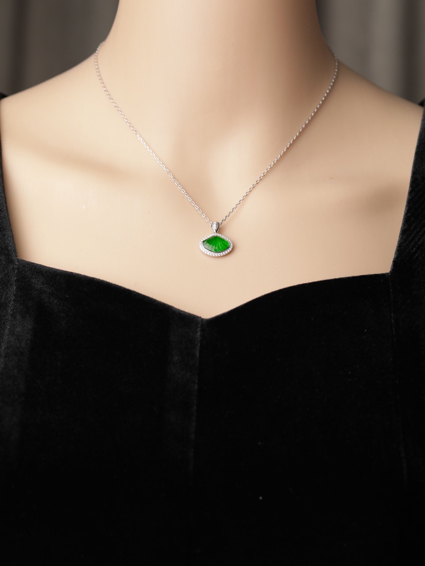 Shell Necklace S925 Silver Jade