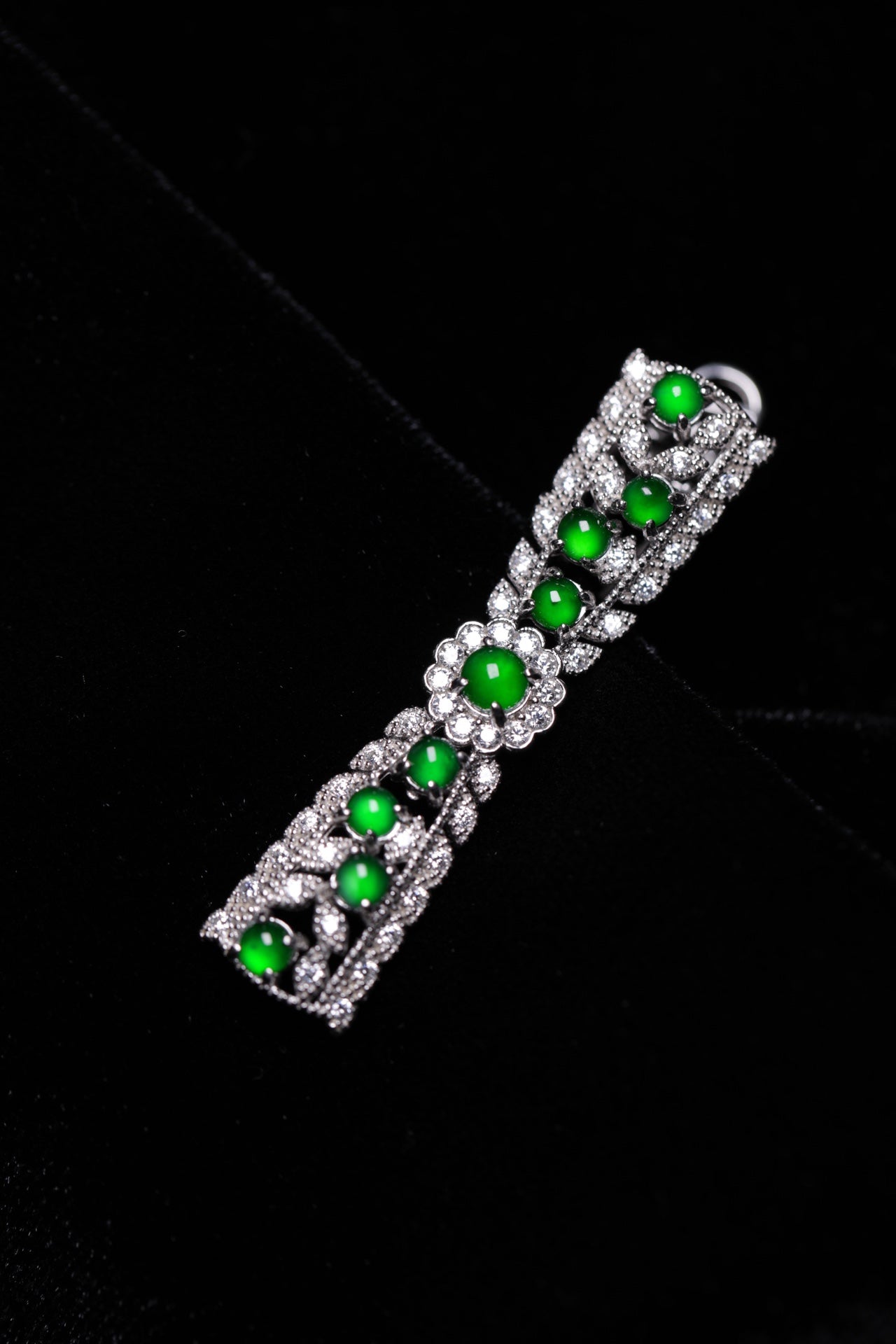 Bow Hairpin S925 Silver Jade