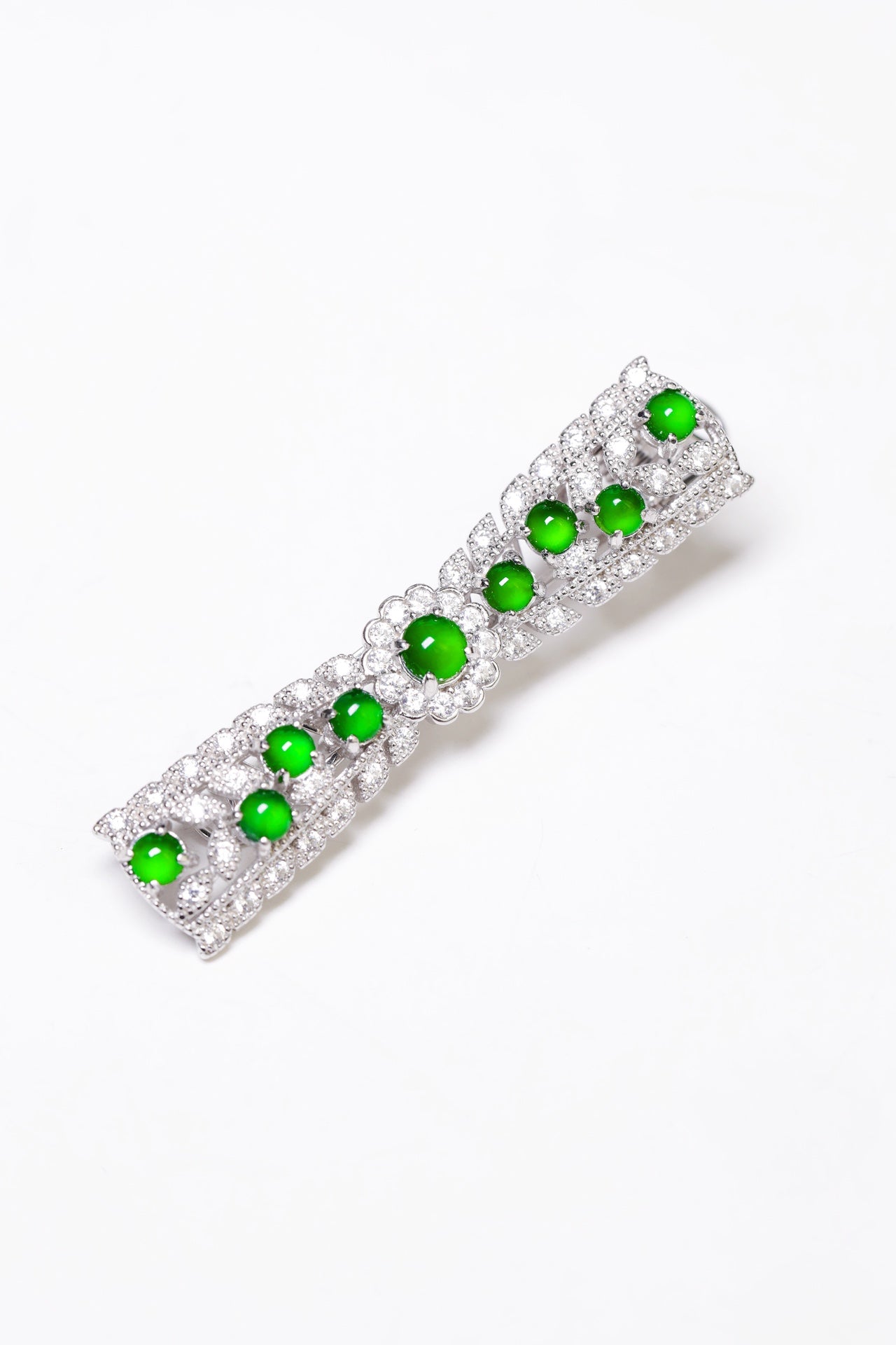 Bow Hairpin S925 Silver Jade