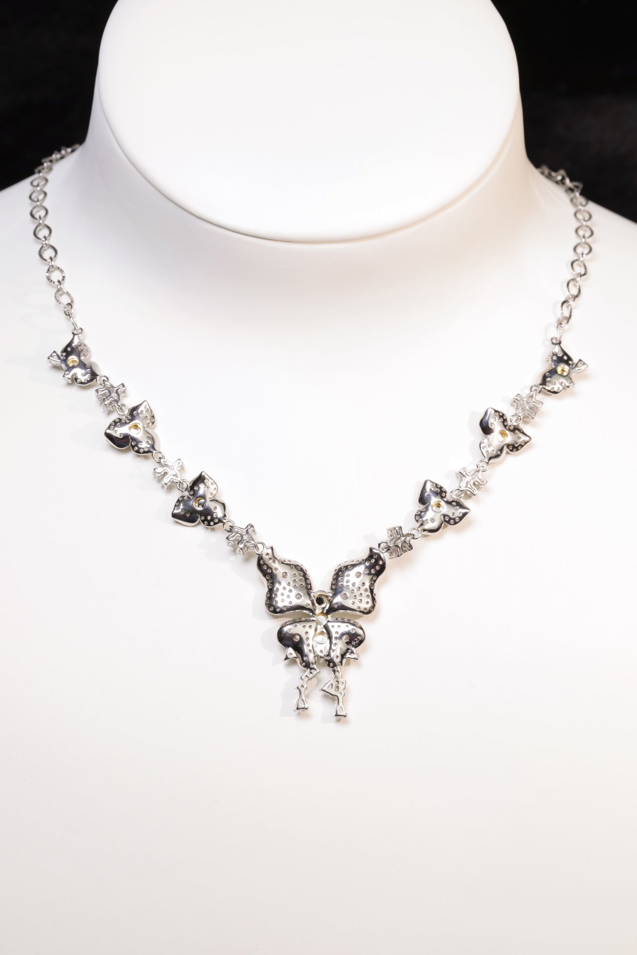 Butterfly Necklace S925 Silver Jade