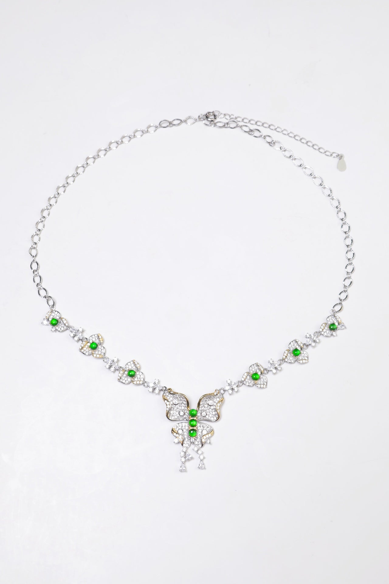 Butterfly Necklace S925 Silver Jade