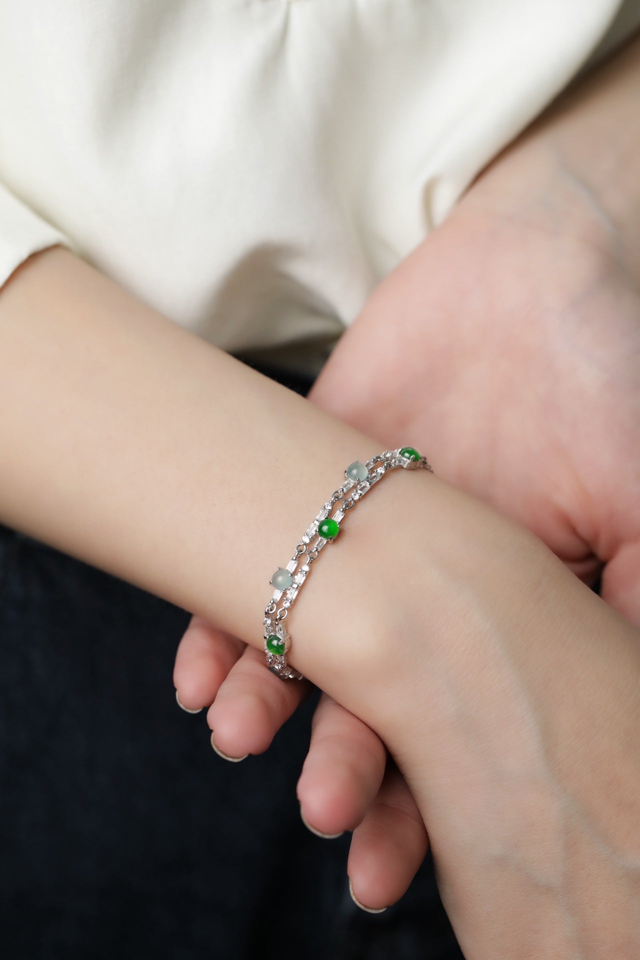 Soul Bond Bracelet S925 silver jadeite