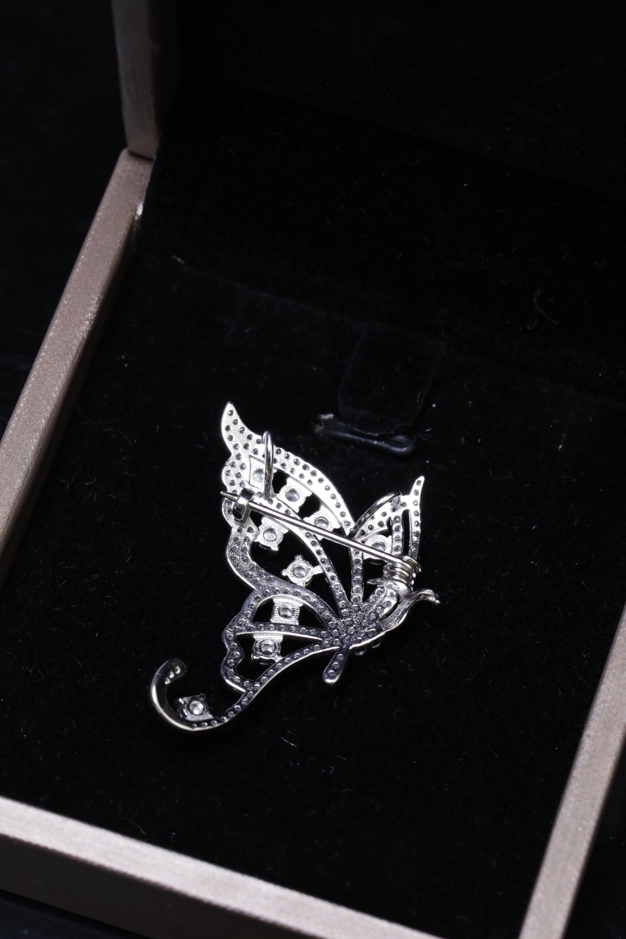 Butterfly Brooch S925 Silver Jade