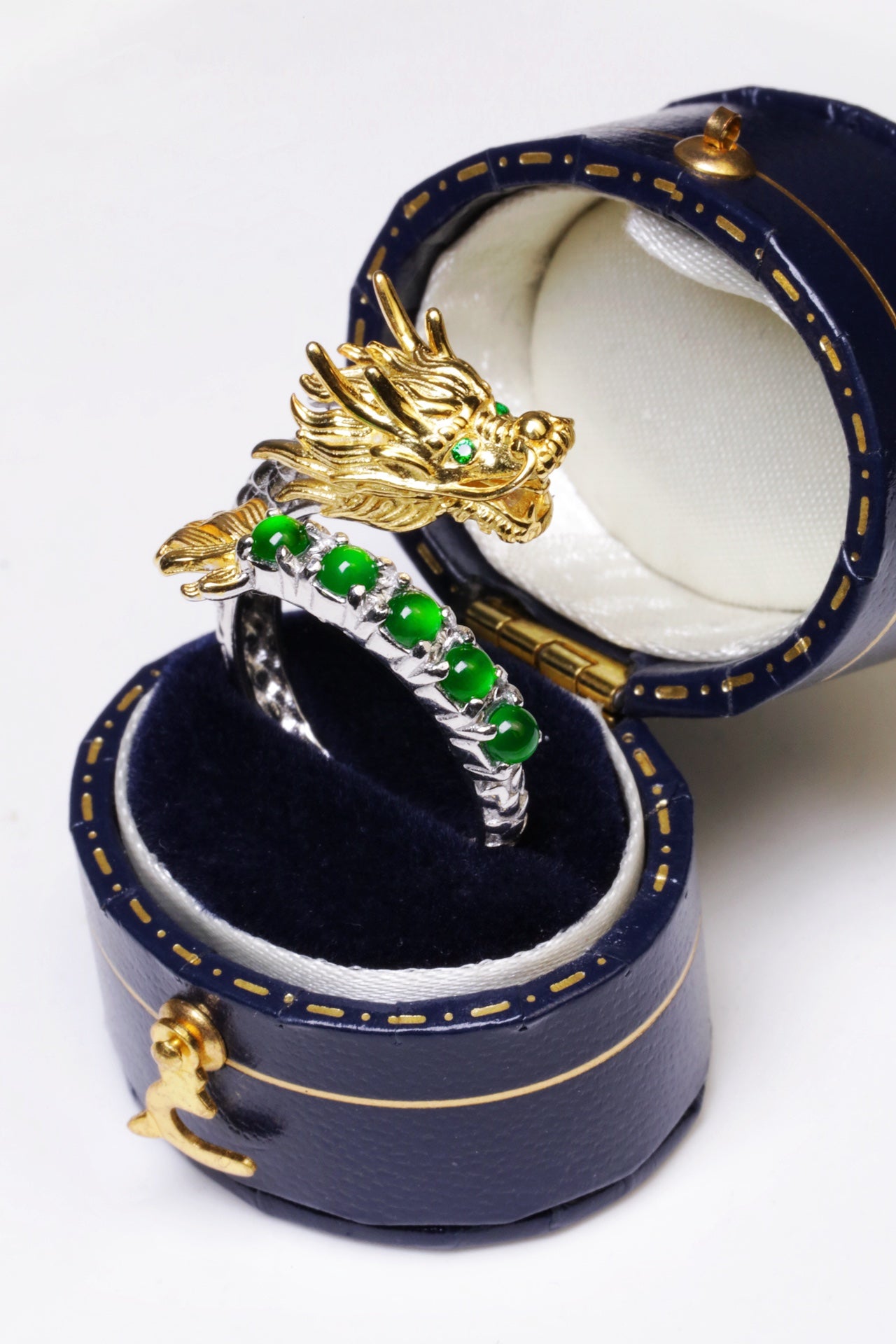 Dragon Ring S925 Silver Jade