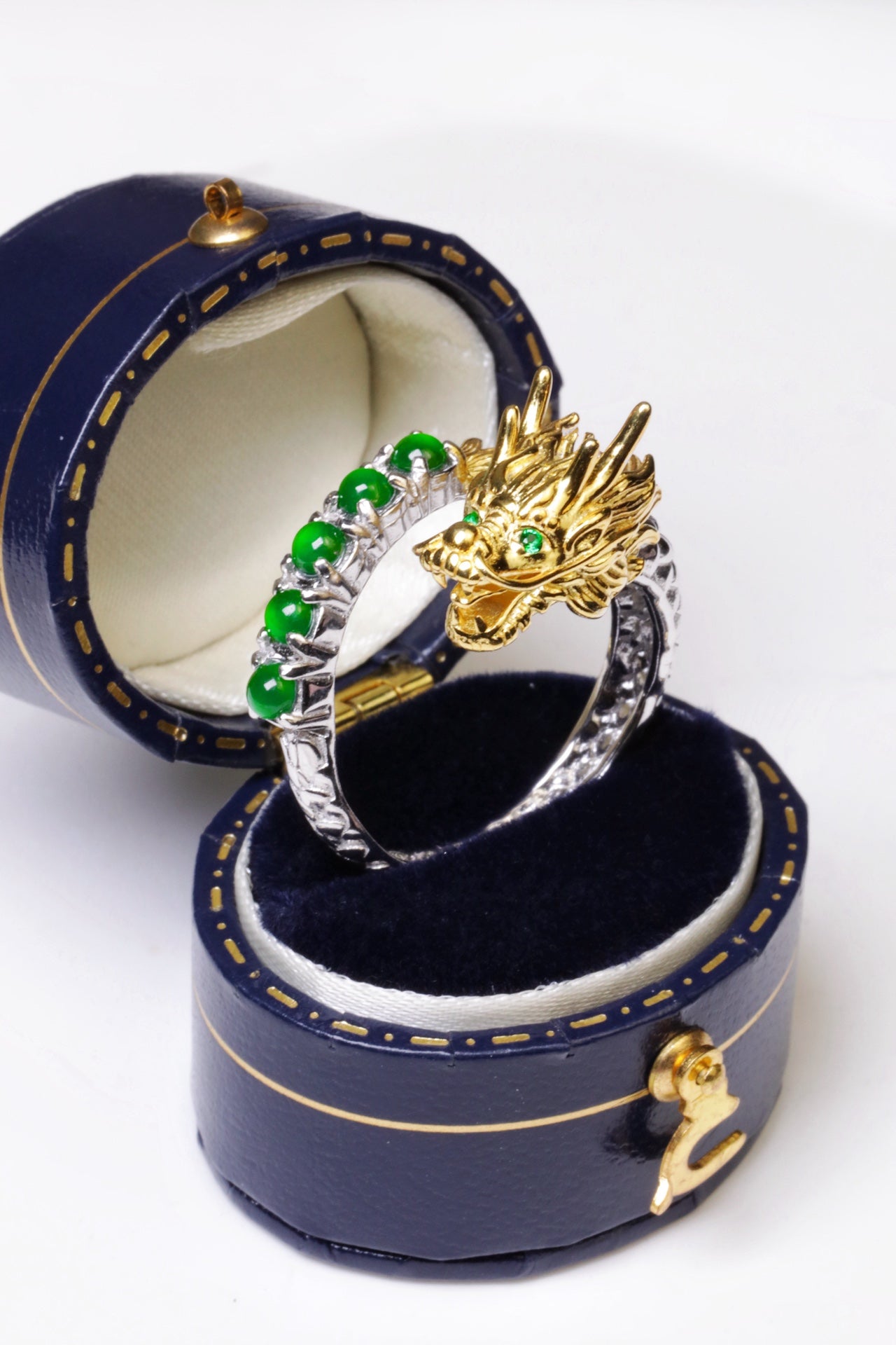 Dragon Ring S925 Silver Jade