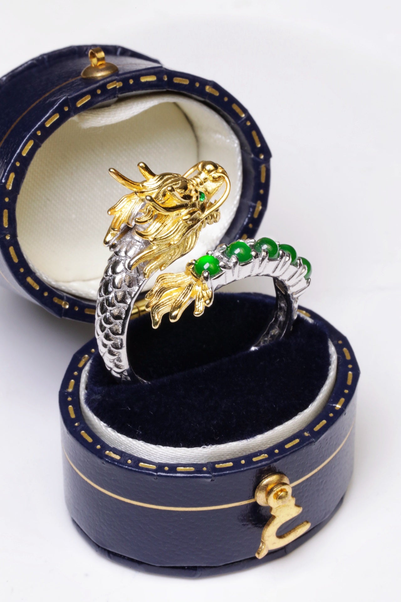 Dragon Ring S925 Silver Jade