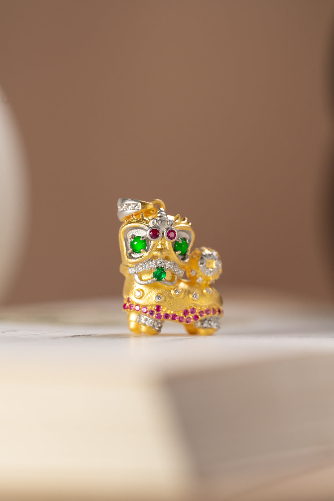 Little Lion Pendant S925 Silver Jade