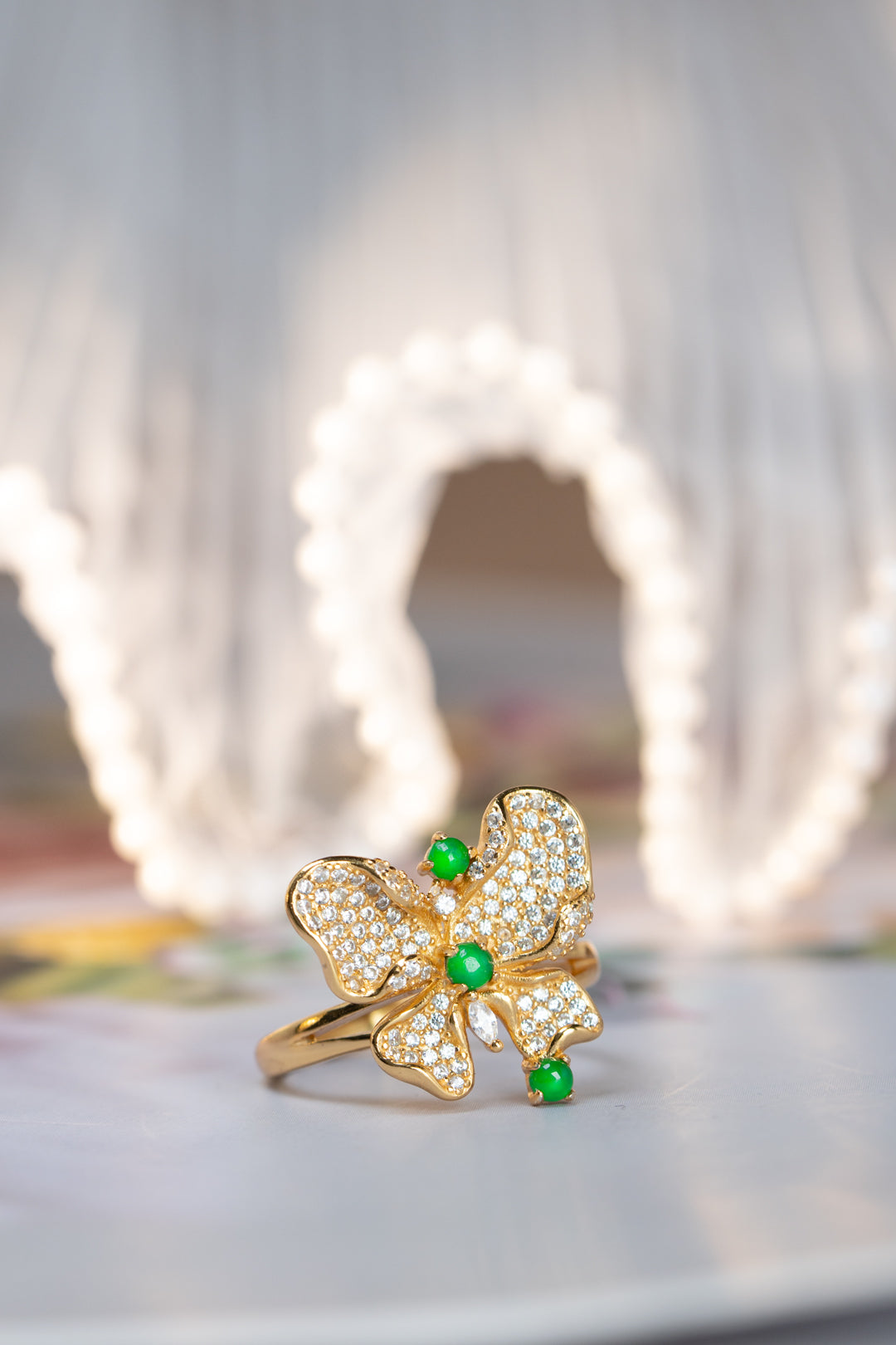 Butterfly Ring S925 Silver Jade