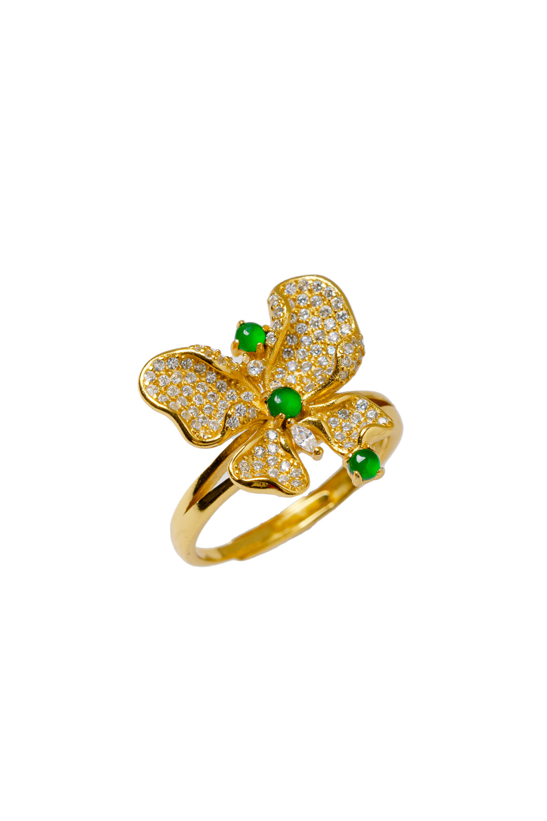 Butterfly Ring S925 Silver Jade