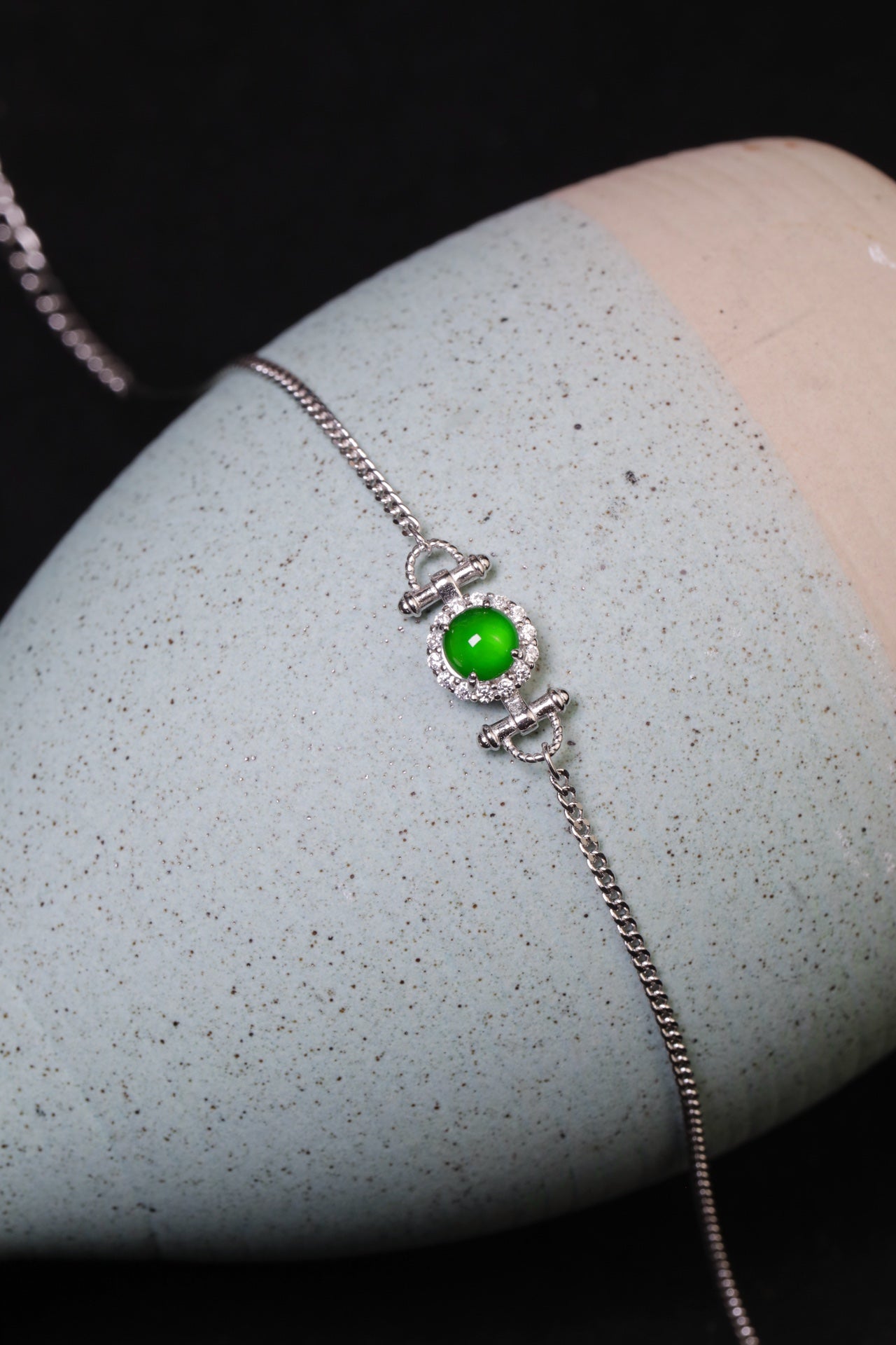 Love Bracelet silver jadeite