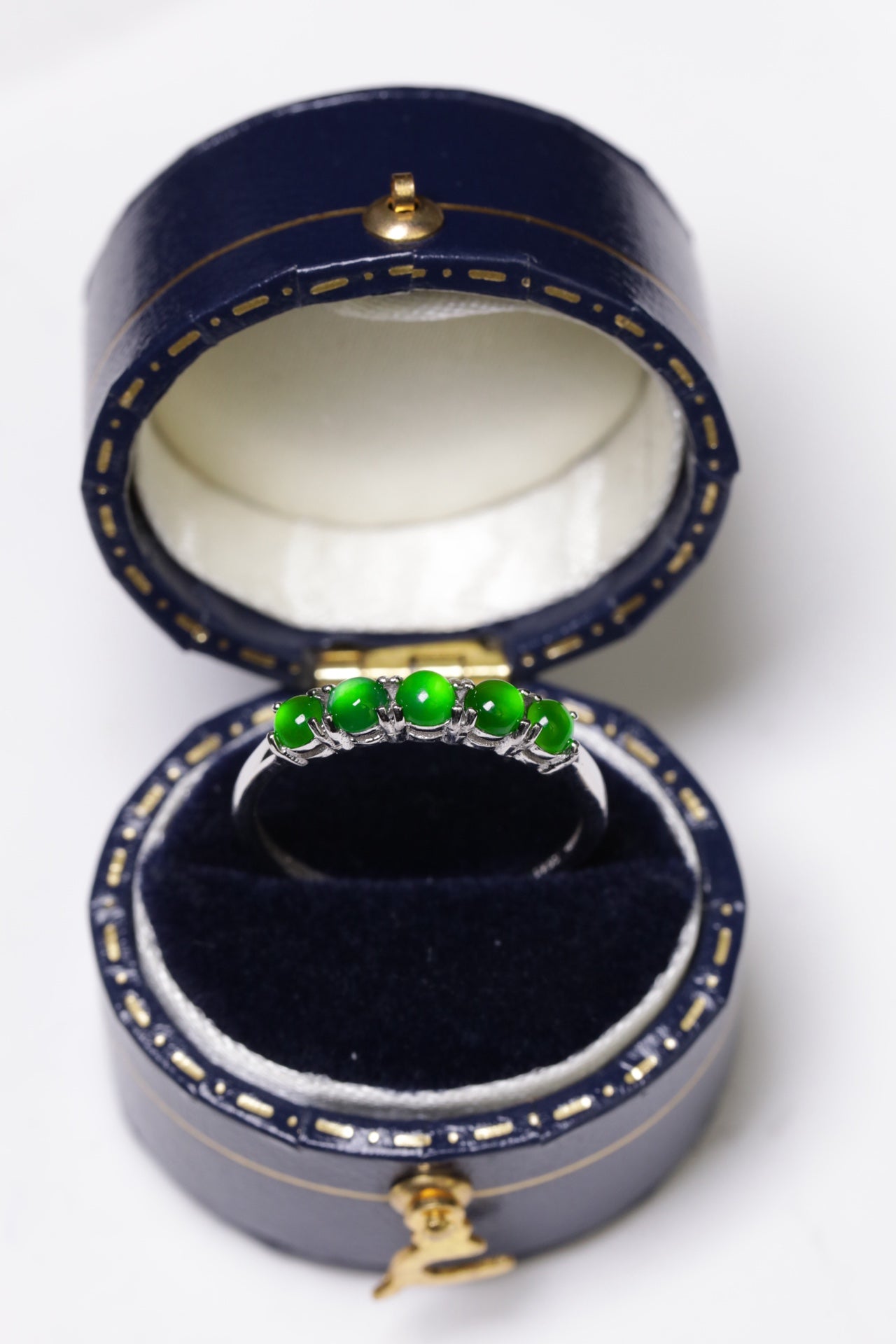 Time Promise Ring S925 silver jade