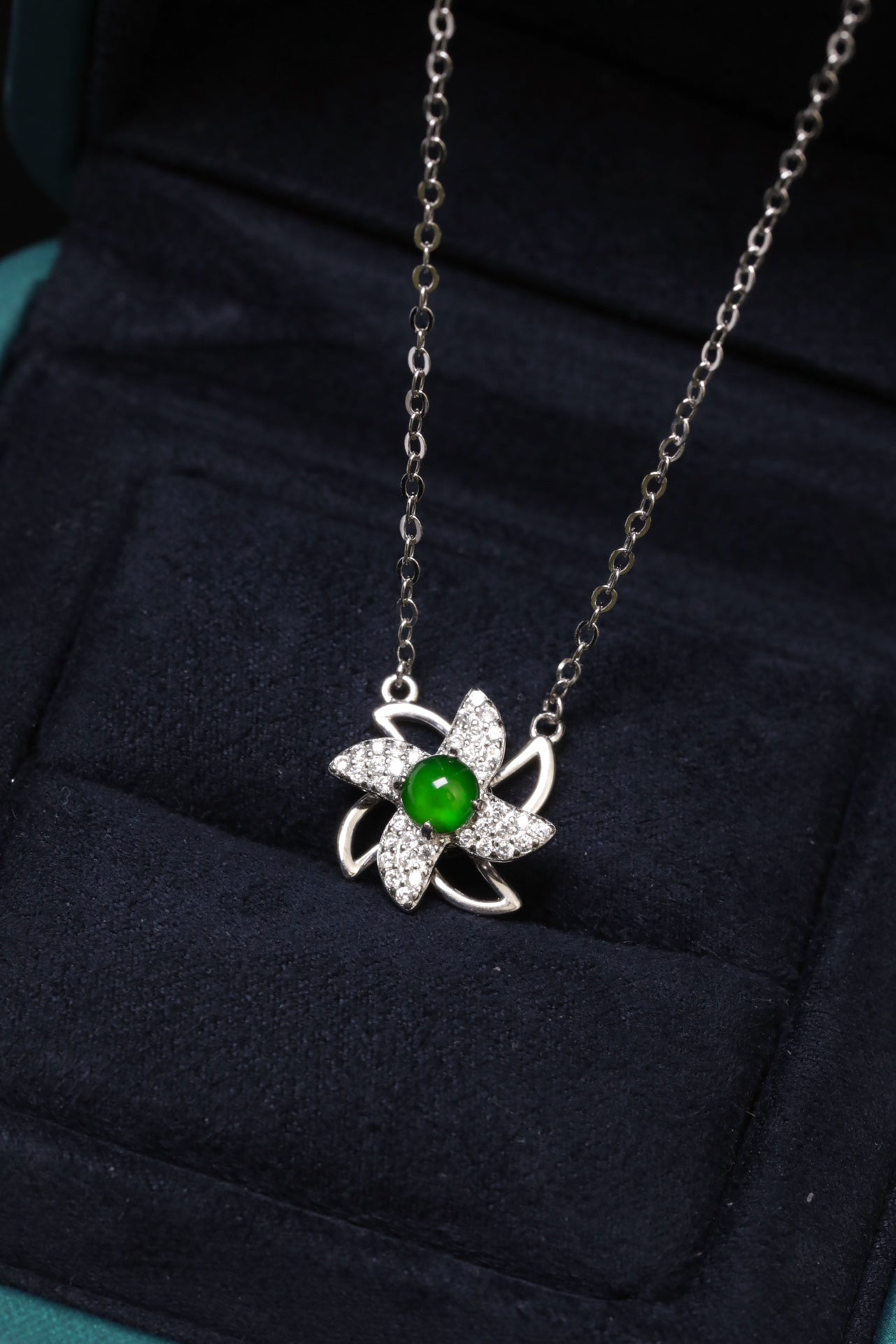 Windmill Necklace S925 Silver Jade