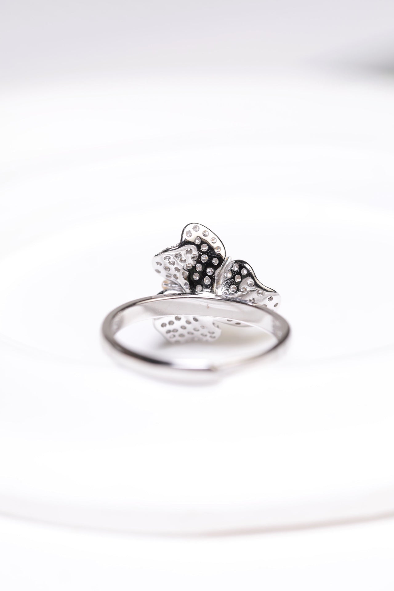 Flower Ring S925 Silver Jade